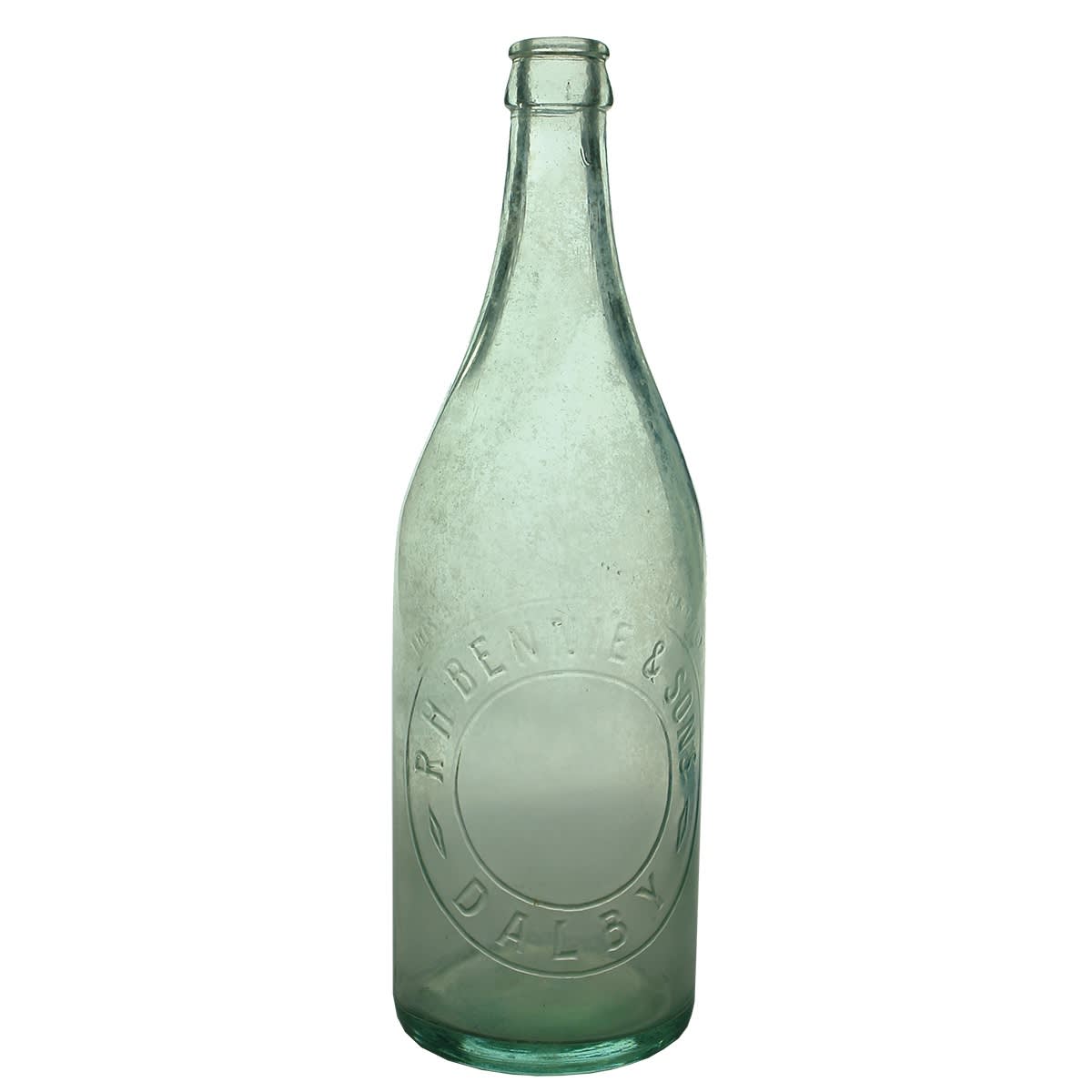 Crown Seal. R. H. Bennie & Sons, Dalby. Aqua. 24 oz. (Queensland)