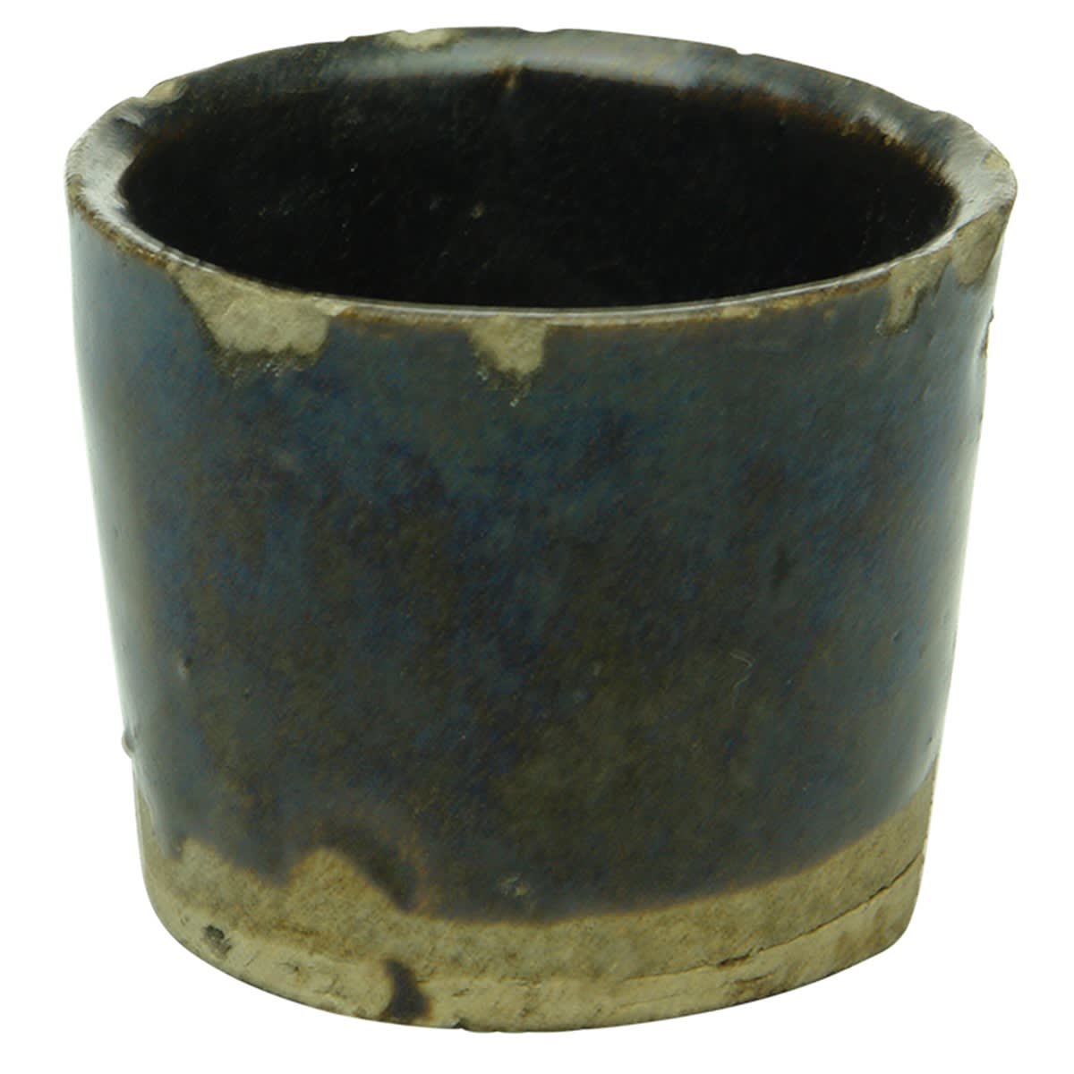 Chinese. Chocolate glaze tapered tumbler style container.