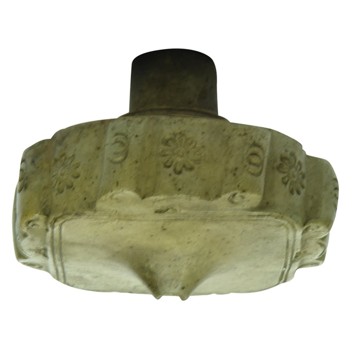 Chinese. Small ornate opium bowl with long stem. (China)