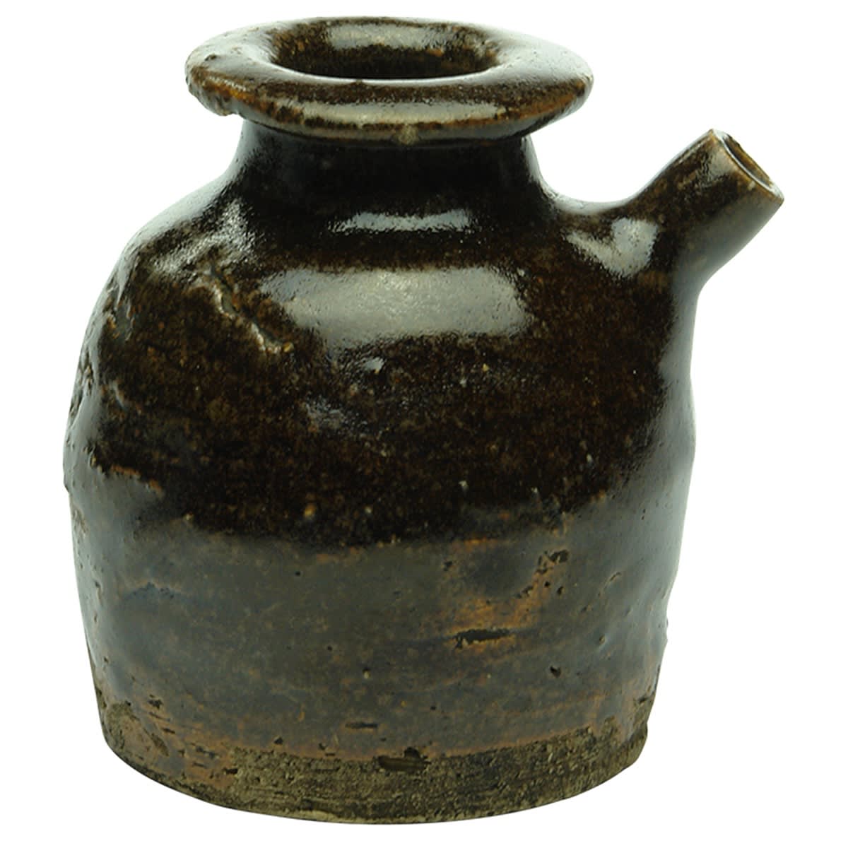 Chinese. Small soy sauce with straight spout and straight body. 70 mm. (China)
