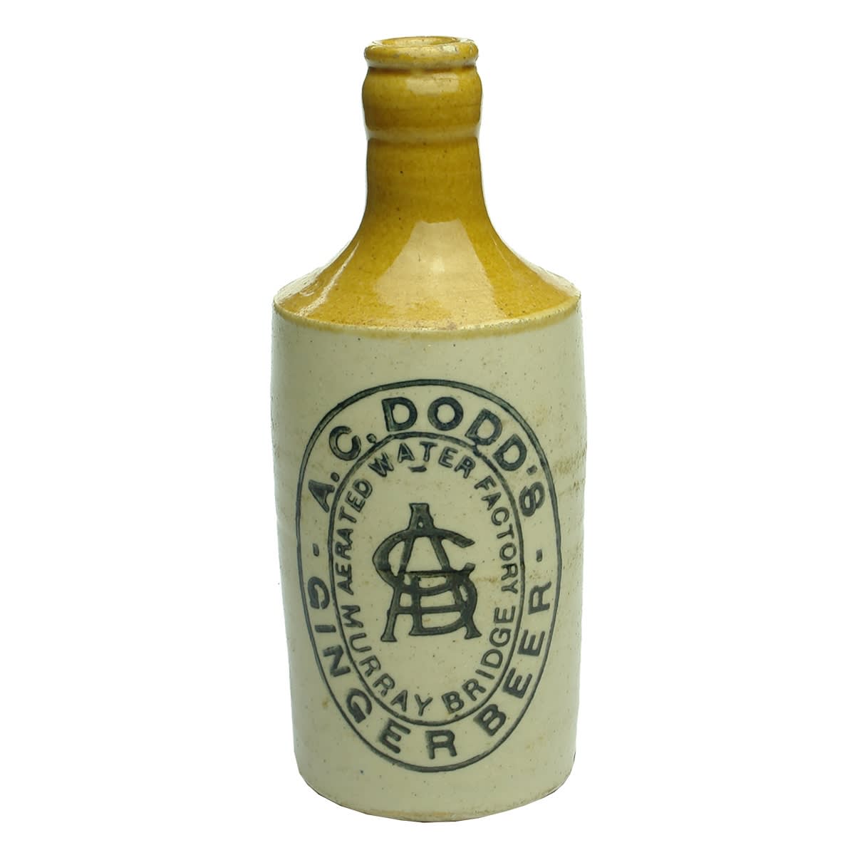 Ginger Beer. A. C. Dodd's, Murray Bridge. Crown Seal. Dump. (South Australia)