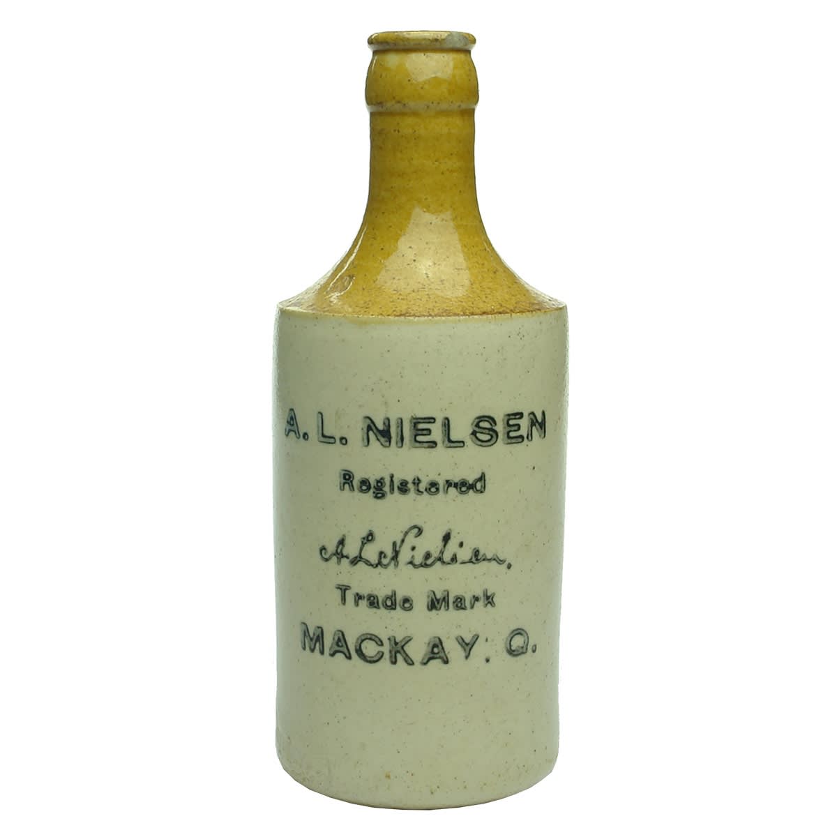 Ginger Beer. A. L. Nielsen, Mackay. Crown Seal. Dump. Tan Top. (Queensland)