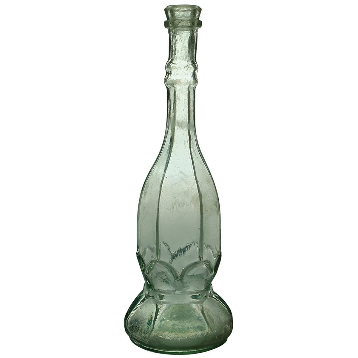 Goldfields Salad Oil. Pedestal Salad Oil. Aqua. 7 oz. (United Kingdom) (This is from the late Kingsley Durdin collection)