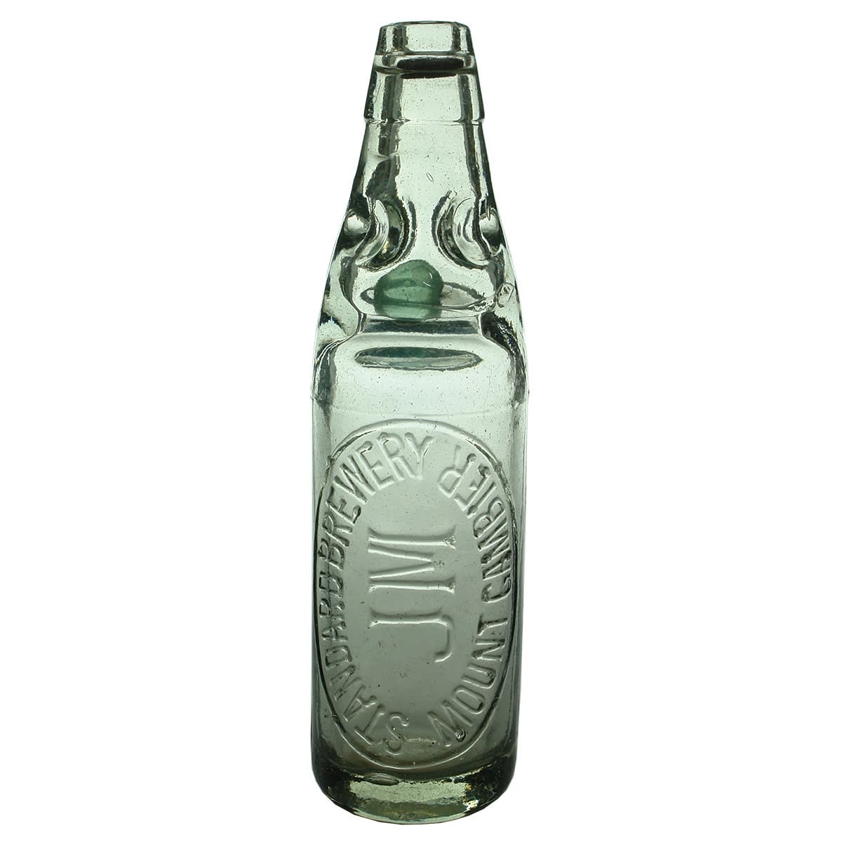 Codd. Standard Brewery, Mount Gambier. JM Initials. Dobson. Grey Aqua. 10 oz. (South Australia)