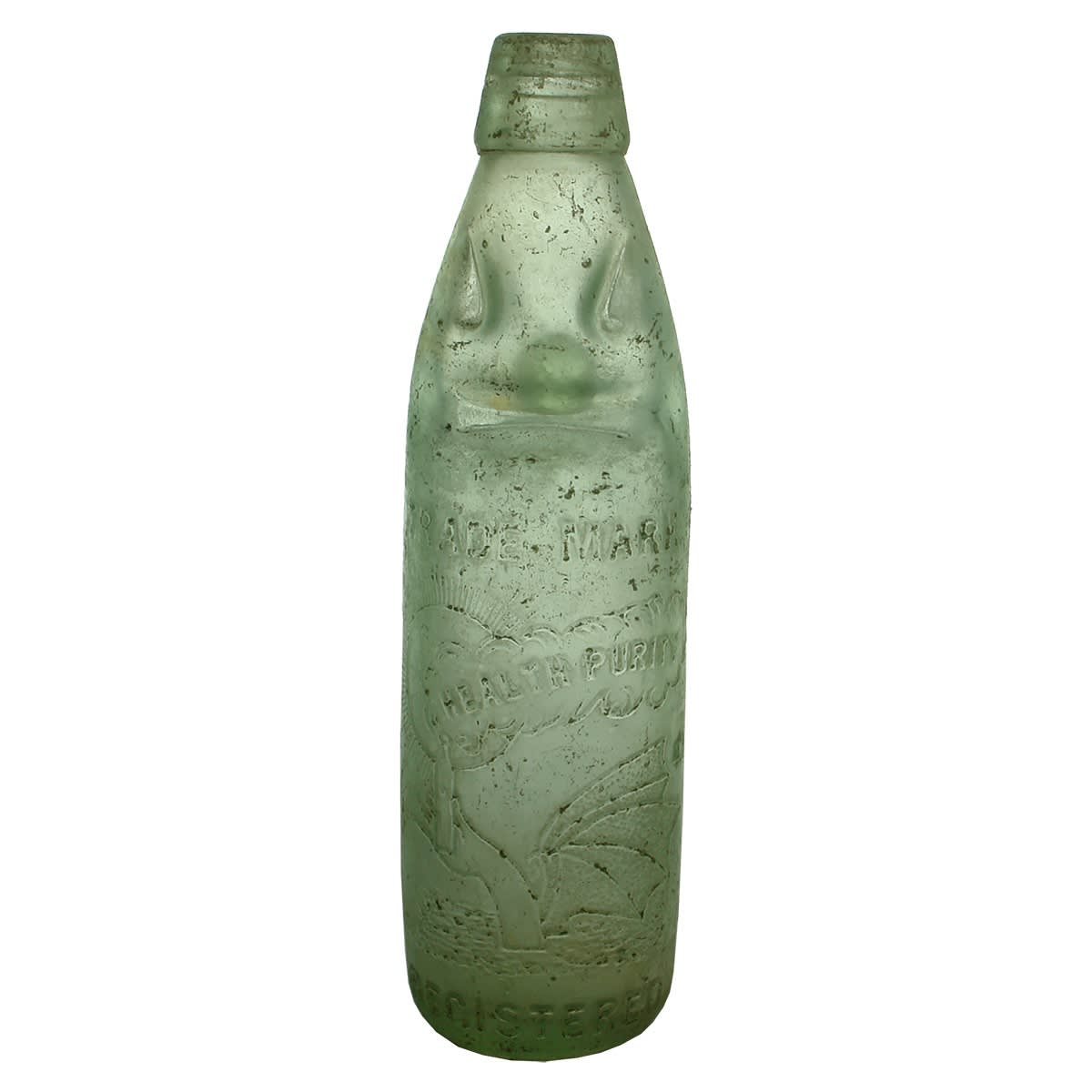 Codd. Thos Trood & Co., Melbourne. Niagara. Aqua. 10 oz. (Victoria)