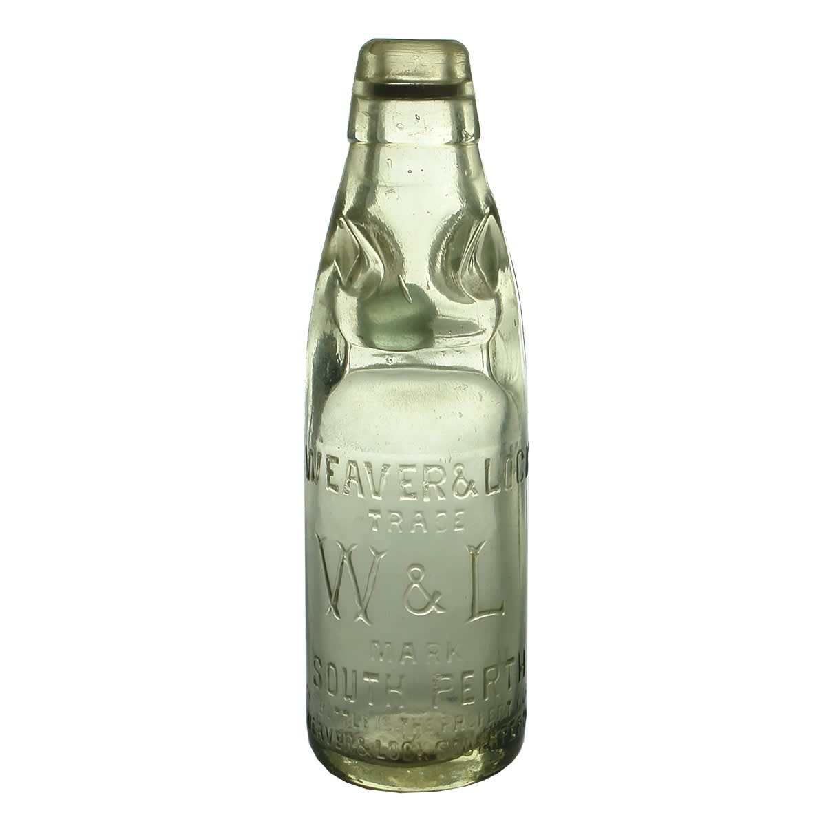 Codd. Weaver & Lock, South Perth. Niagara. Clear. 6 oz. (Western Australia)