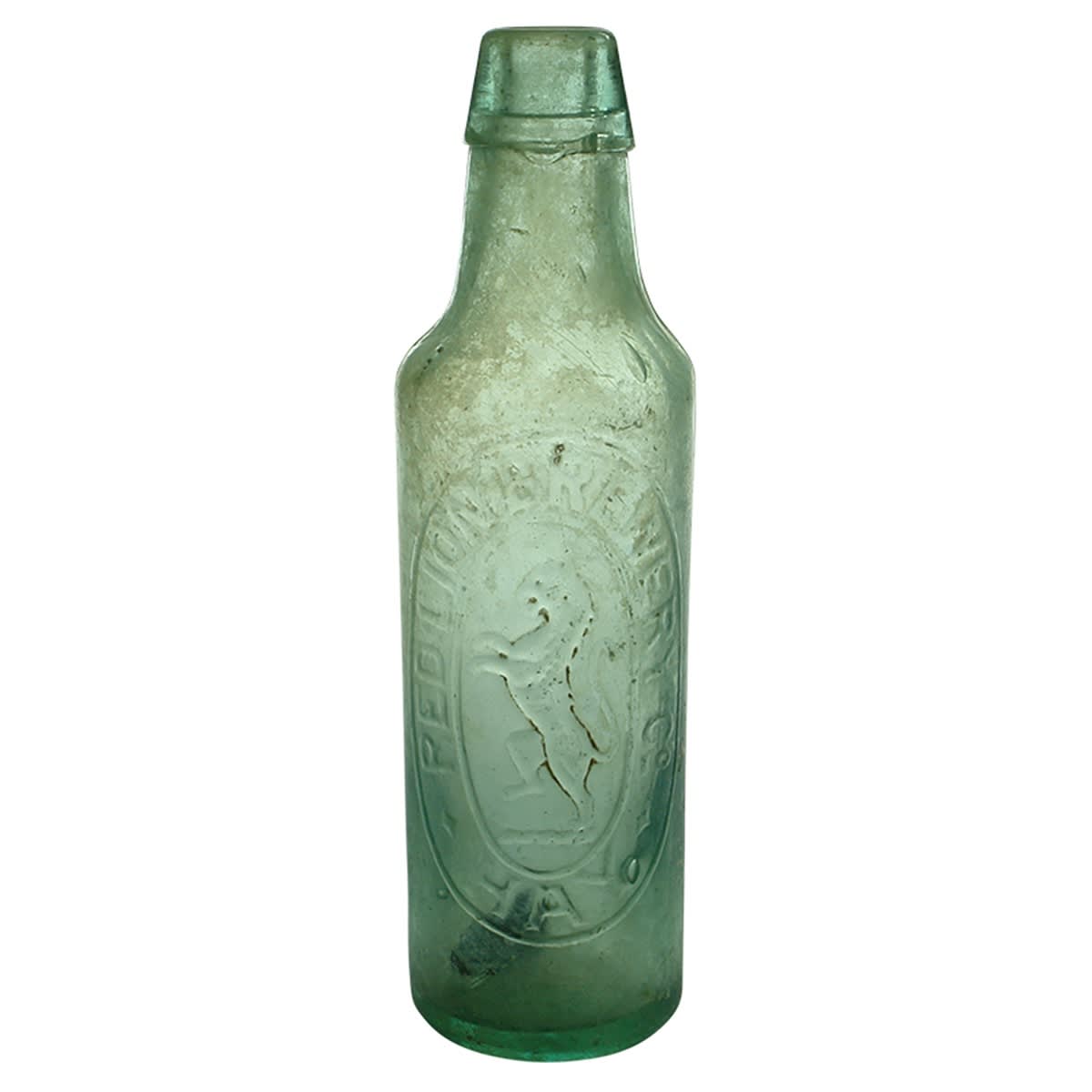 Lamont. Red Lion Brewery, Hay. Lion trade mark. Aqua. 10 oz. (New South Wales)