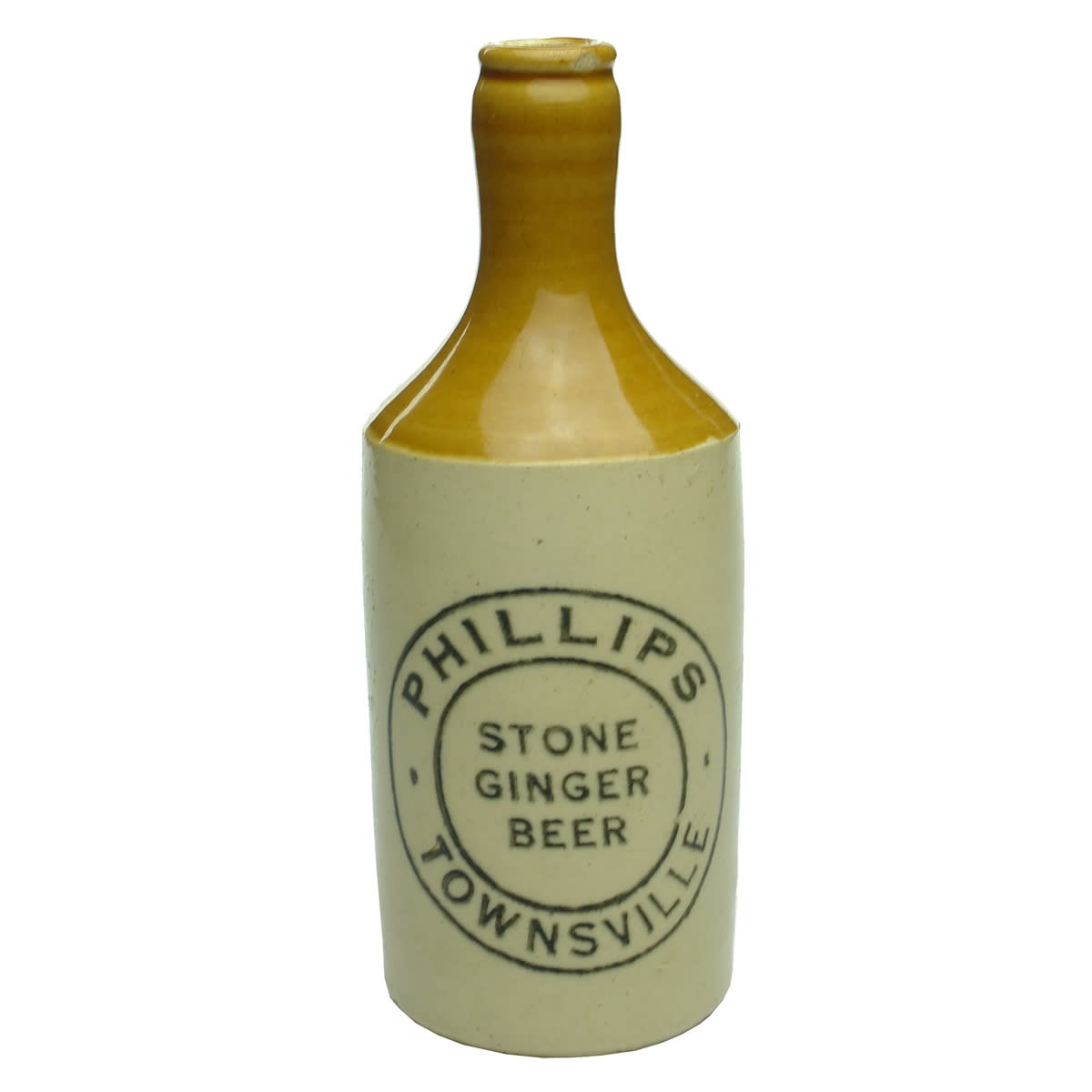 Ginger Beer. Phillips, Townsville. Dump. Crown Seal. Tan Top. (Queensland)