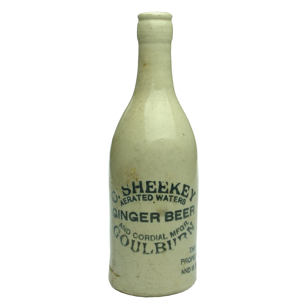 Ginger Beer. Sheekey, Goulburn. Crown Seal. Champagne. All White. 10 oz. (New South Wales)