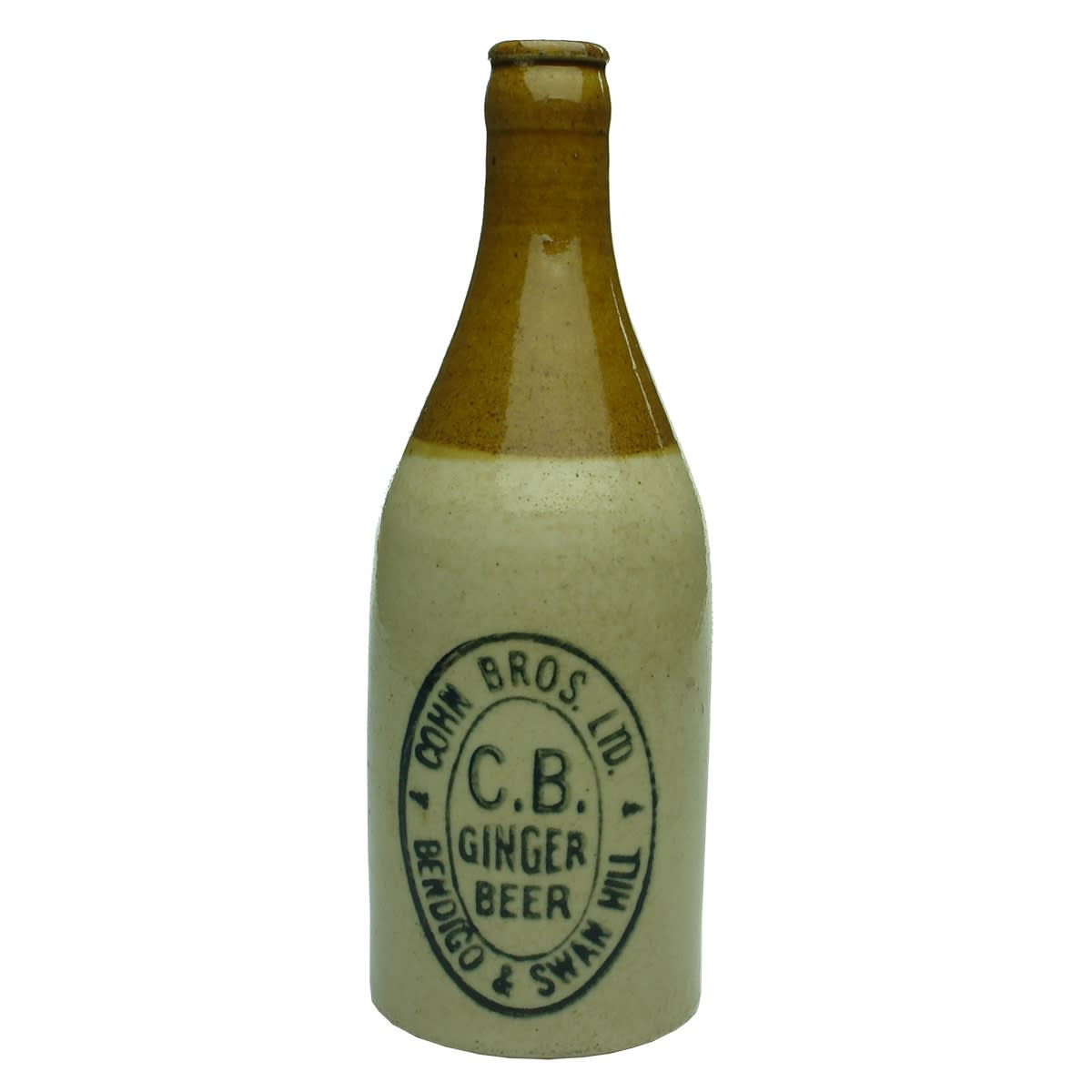 Ginger Beer. Cohn Bros. Ltd., Bendigo & Swan Hill. Crown Seal. Champagne. Tan Top. (Victoria)