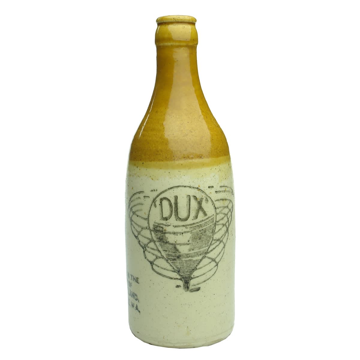 Ginger Beer. DUX, P. J. Hedgeland, Fremantle. Spinning Top. Crown Seal. (Western Australia)