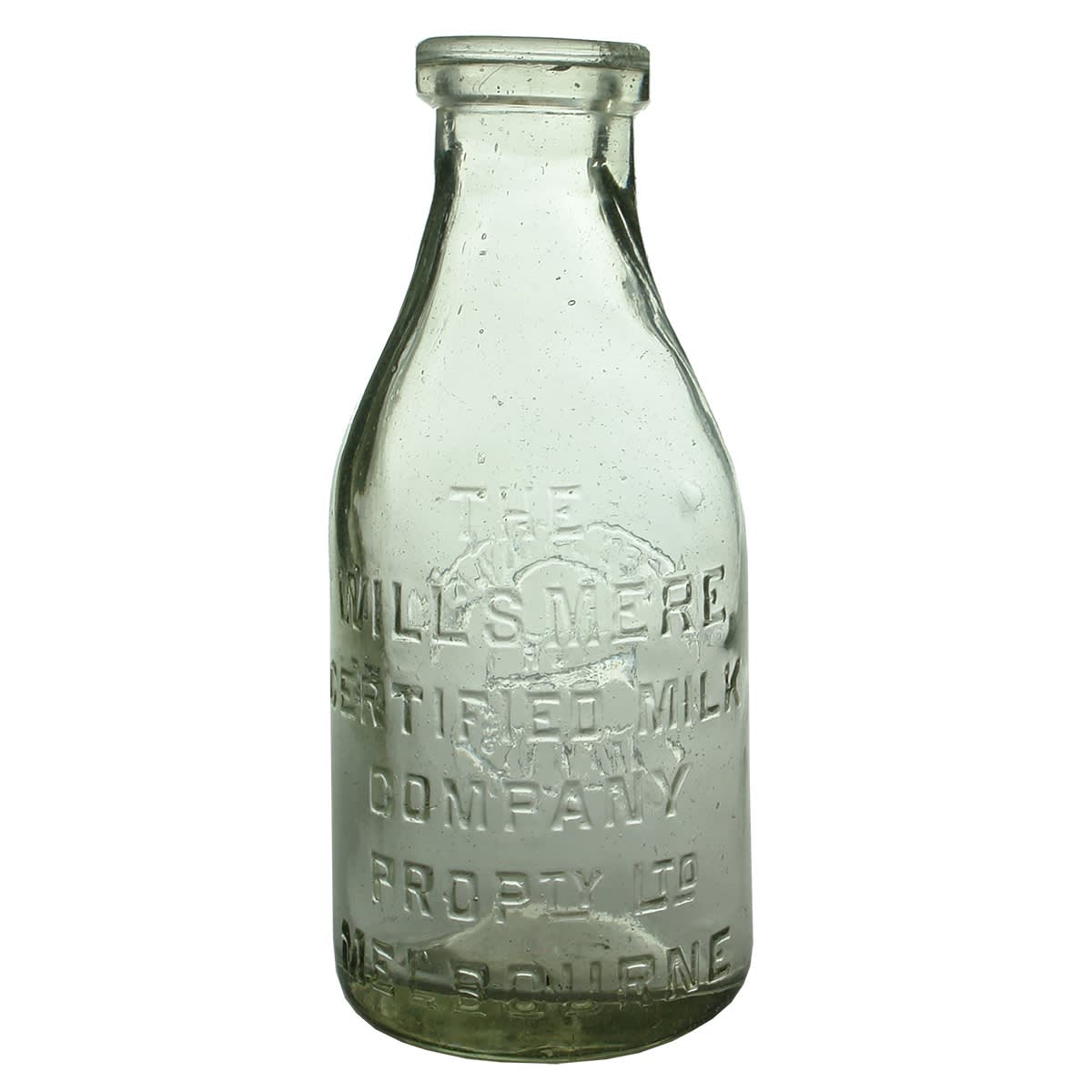 Milk. The Willsmere Certified Milk Company Propty Ltd Melbourne. Special Milk for Infants. M base mark. (Victoria)