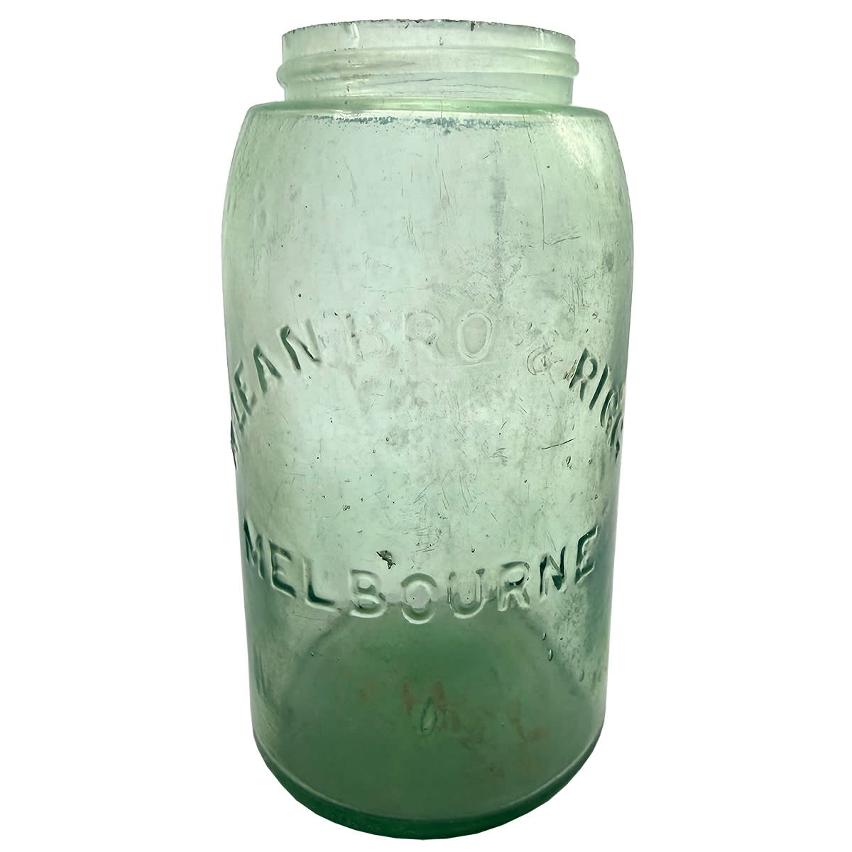 Fruit Preserving Jar. McLean Bros & Rigg, Melbourne. Mason's Patent Nov 30th 1858. 589 or S89 base mark. (Victoria)