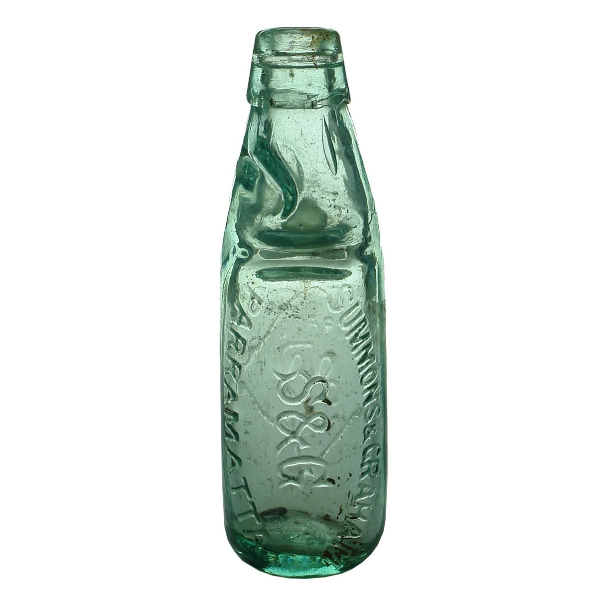 Codd. Summons & Graham, Parramatta. S&G but also has the SPG Monogram on the back. 6 oz. (New South Wales)