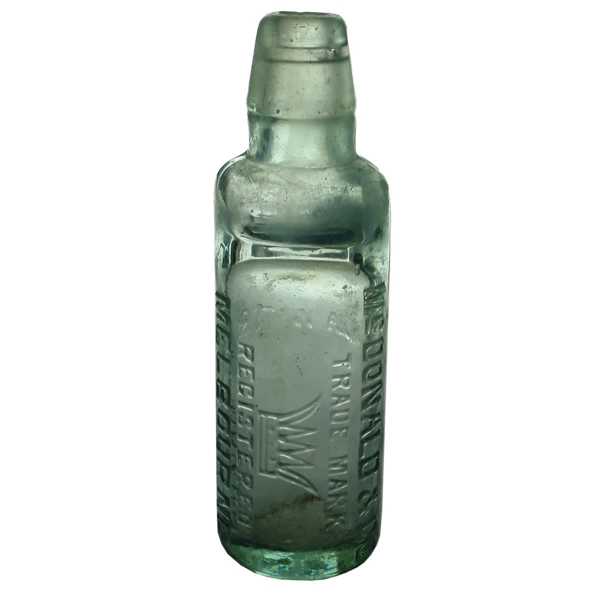Codd. M. McDonald & Co., Melbourne. All Way Pour. Aqua. 6 oz. (Victoria)