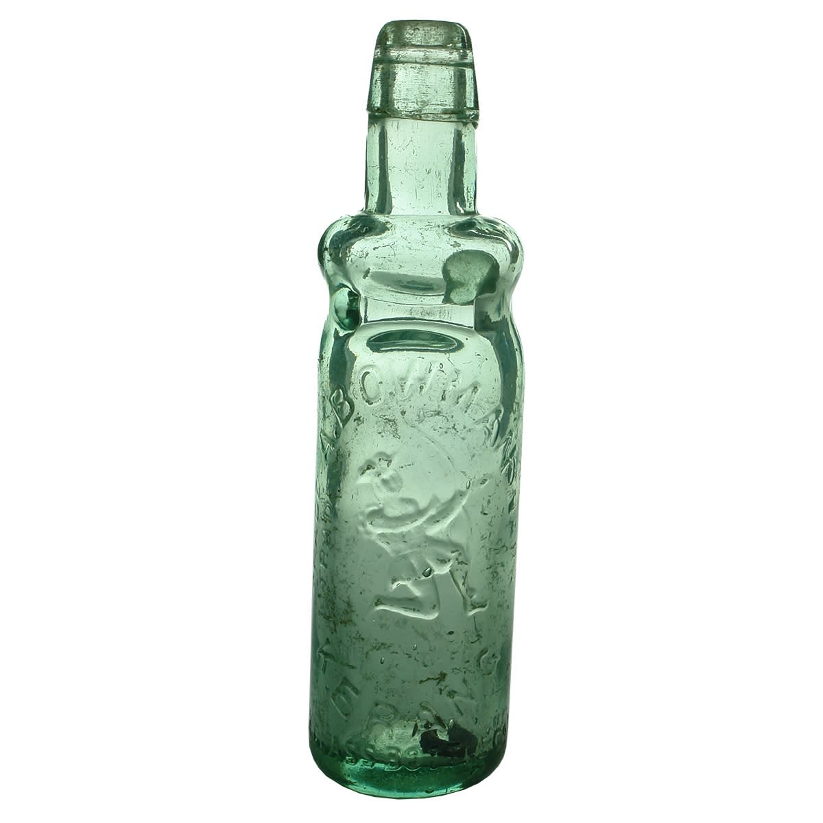 Codd. A. Bowman, Kerang. Fancy Archer pictorial. Bulge style codd. 10 oz. (Victoria)