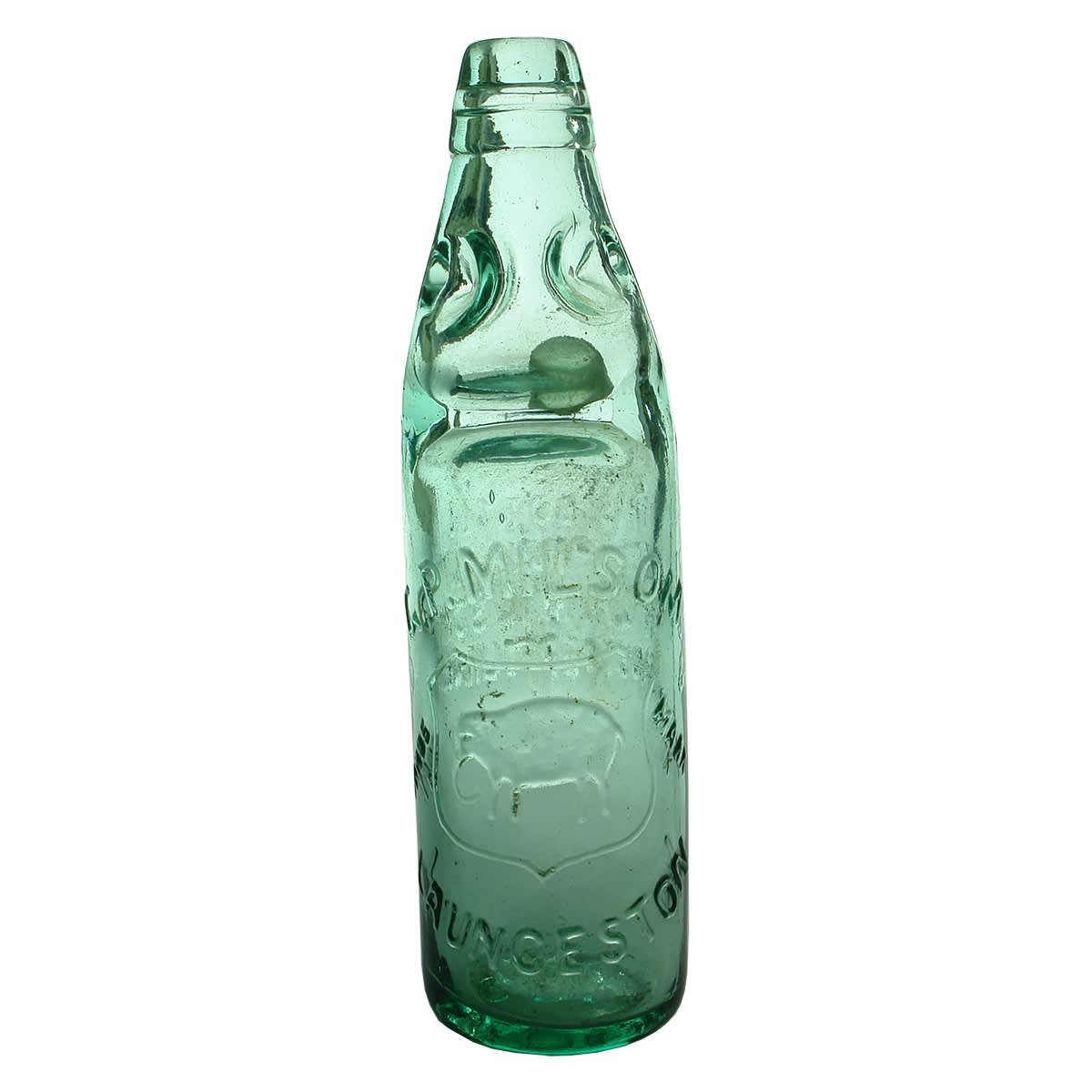 Codd. G. P. Milsom, Launceston. Dobson. Aqua. 10 oz. (Tasmania)