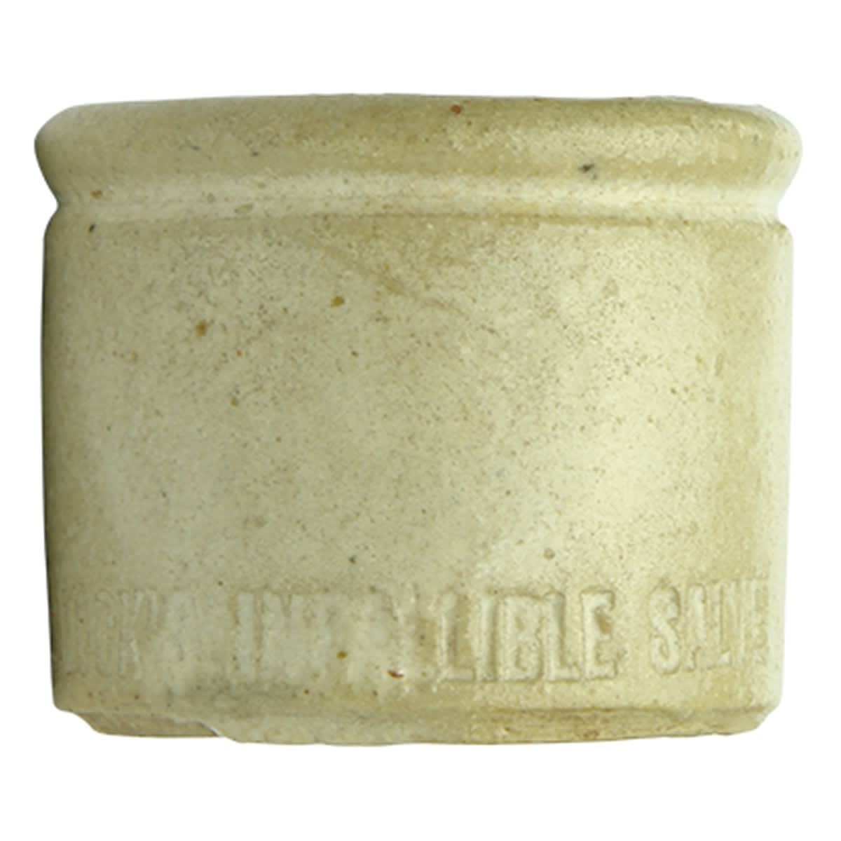 Ointment. Lock's Infallible Salve. Campbell's Pottery. 30 mm. (Hobart, Tasmania)