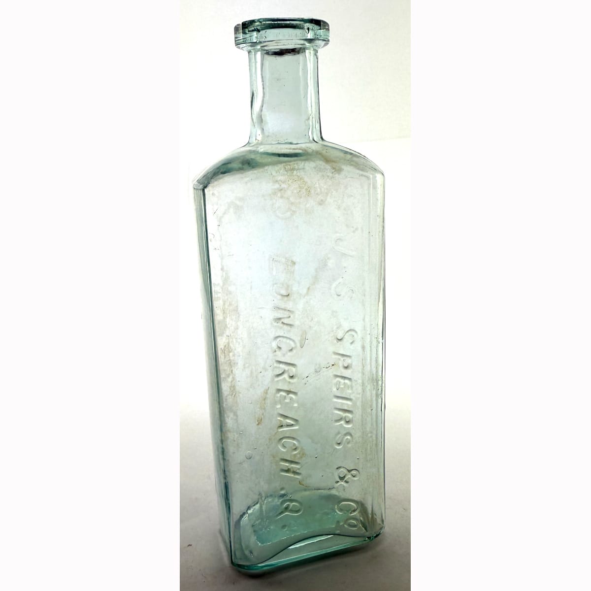 Chemist. J. S. Speirs & Co., Longreach. Aqua. 6 oz. 162 mm. (Queensland)