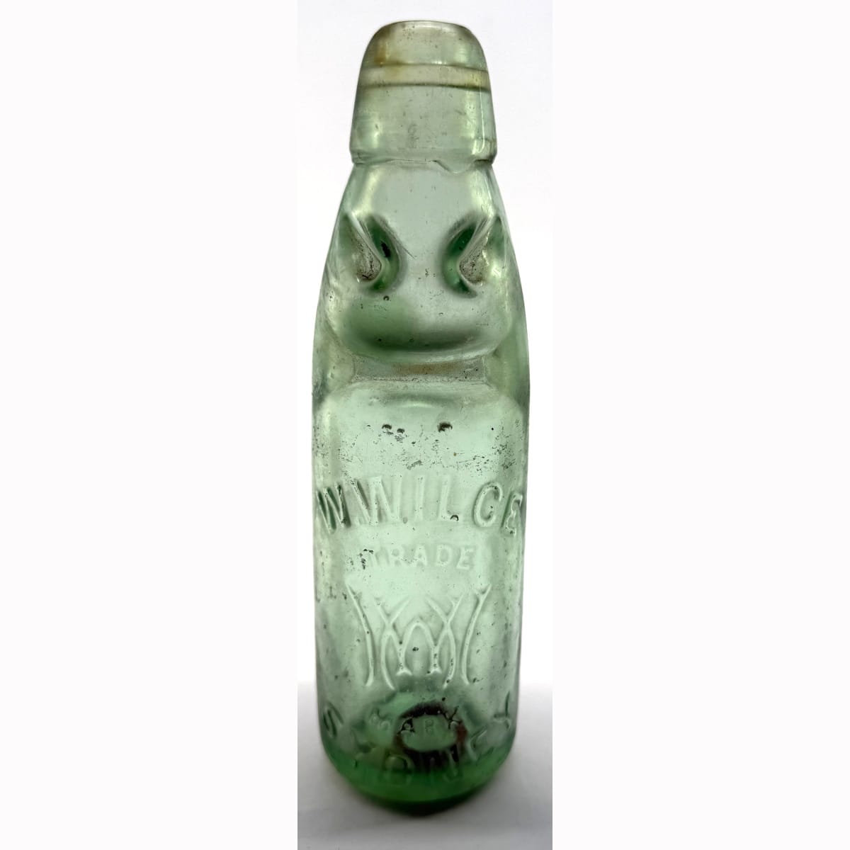 Codd. W. Wilce, Sydney. Vance & Ross Glassworks replacing Cannington Shaw or similar in the mould. Aqua. 6 oz. (New South Wales)