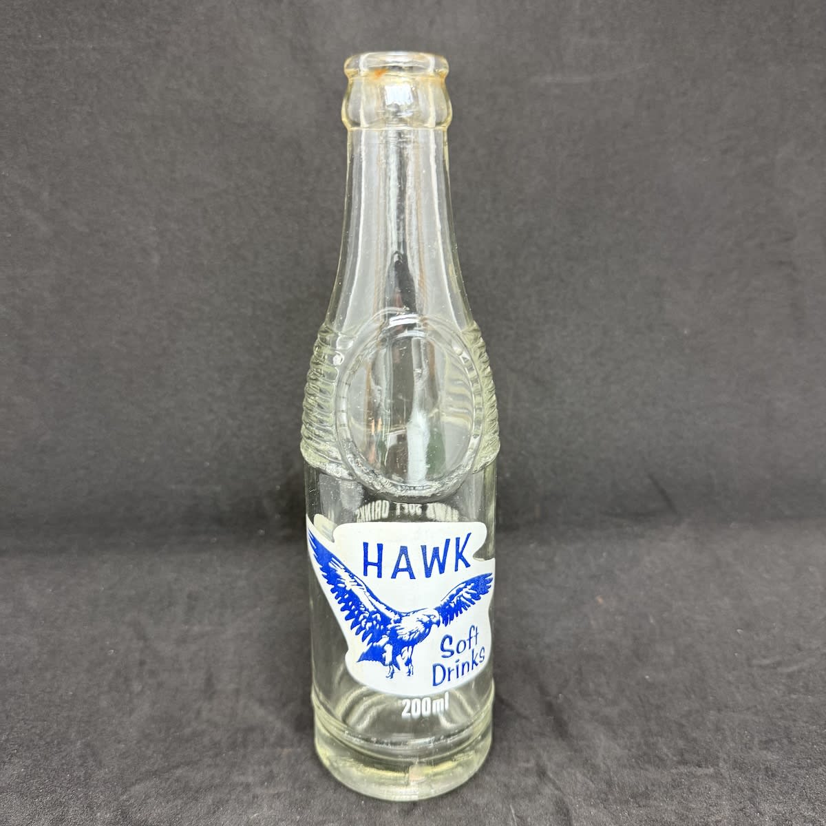 Ceramic Label Crown Seal. Hawk Soft Drinks, Peg Leg Road, Eaglehawk. 200 ml. (Victoria)