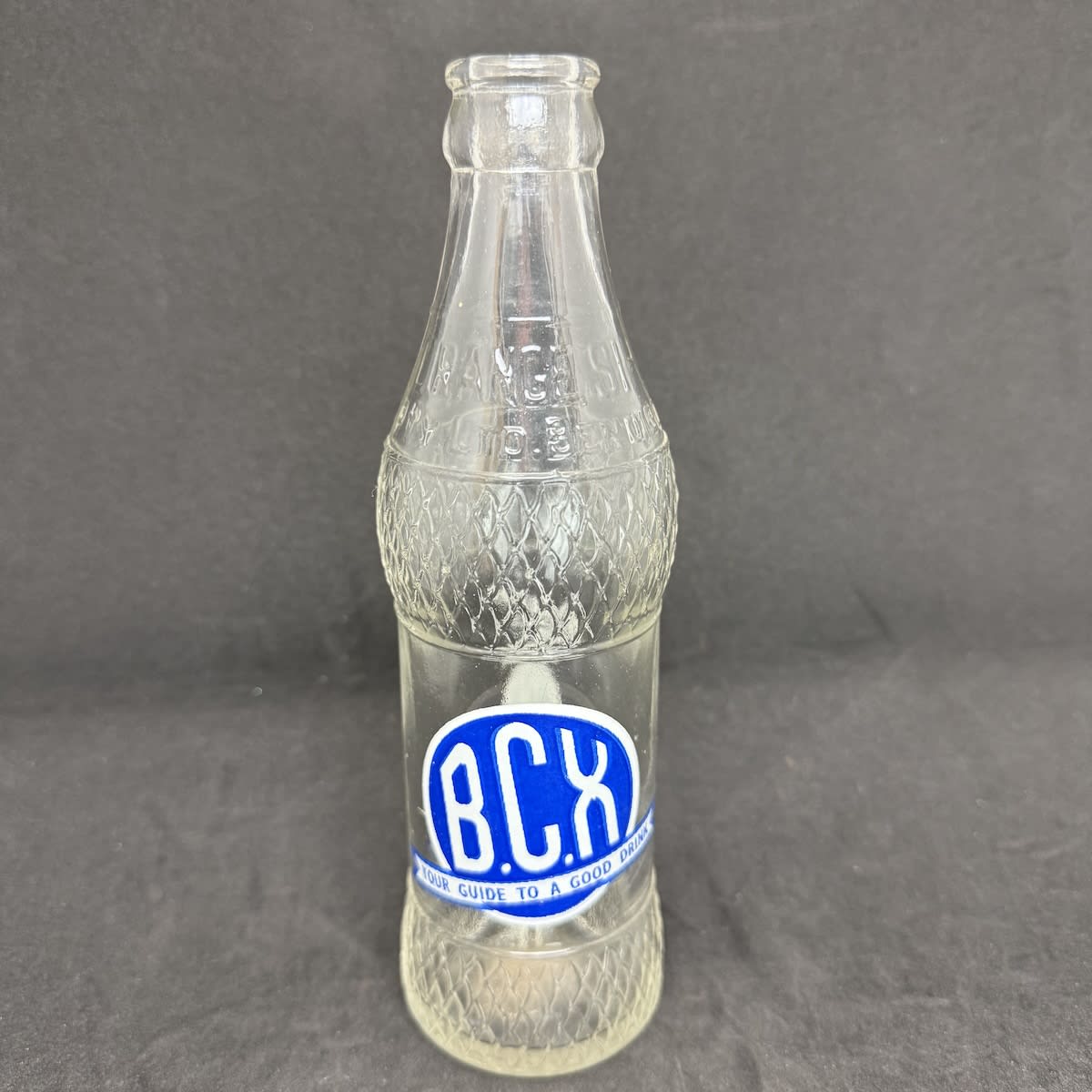 Ceramic Label Crown Seal. B. C. X. Pure Fruit Drinks Bendigo. BCX. Orange Sip. 7 oz. (Victoria)