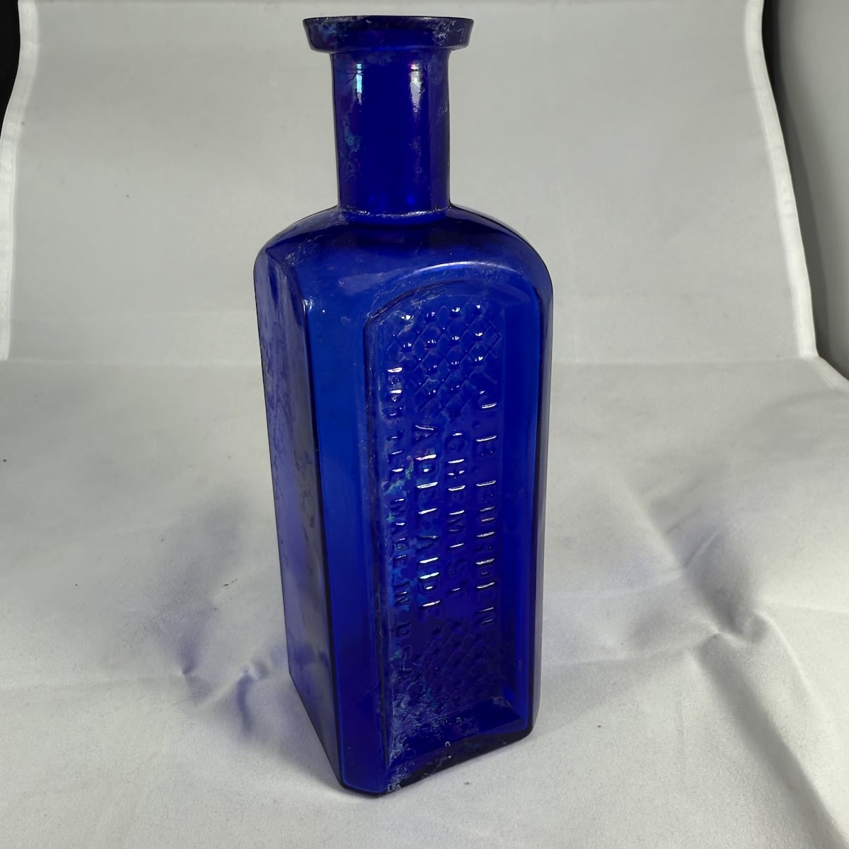 Poison. J. B. Burden, Chemist, Adelaide. Whitall Tatum. Cobalt Blue. 5 oz. 145 mm. (South Australia)