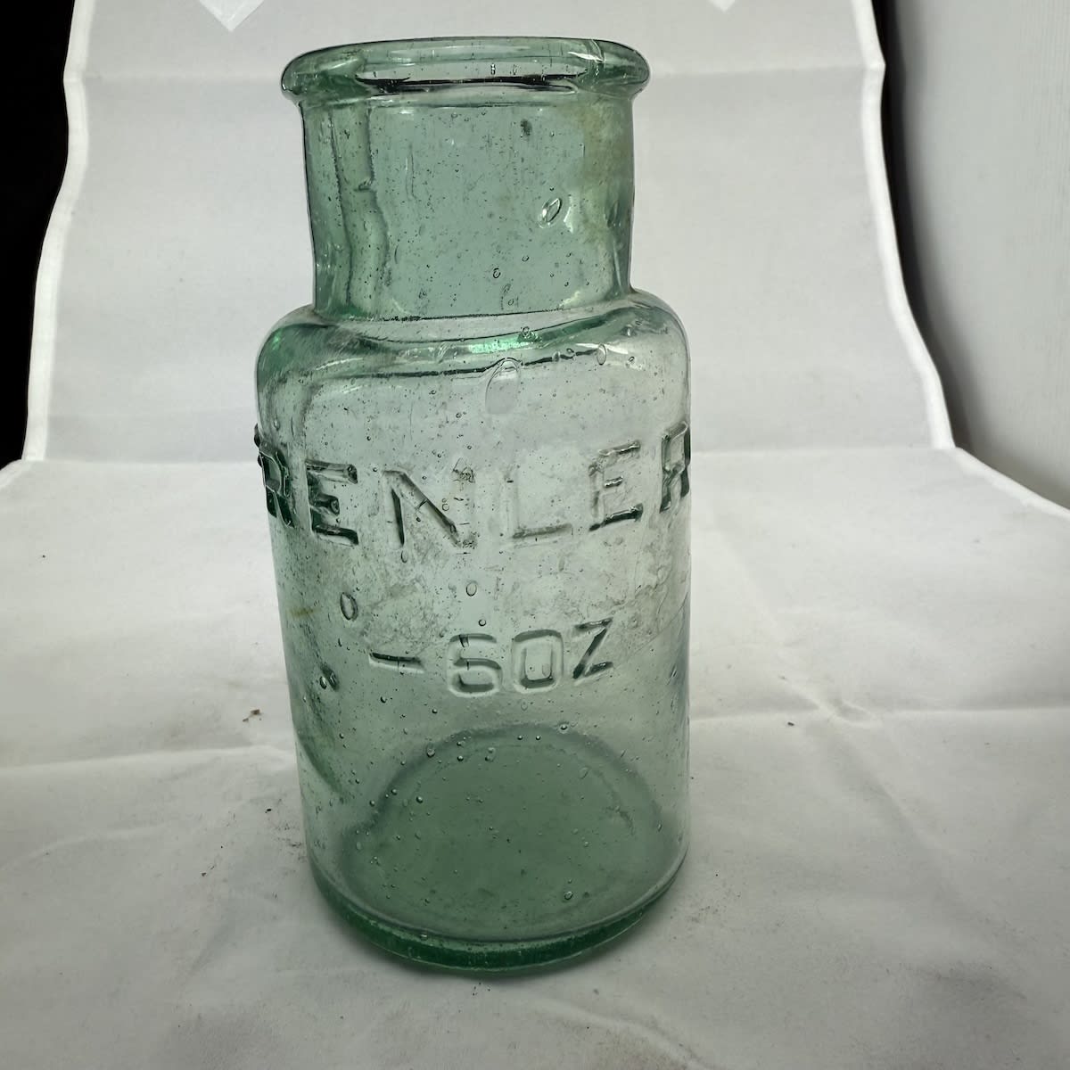 Poison Jar. Frenler. 6 oz. Heavy Aqua jar with very thick neck. (Sarnia Packing Co., Mildura). (Victoria)