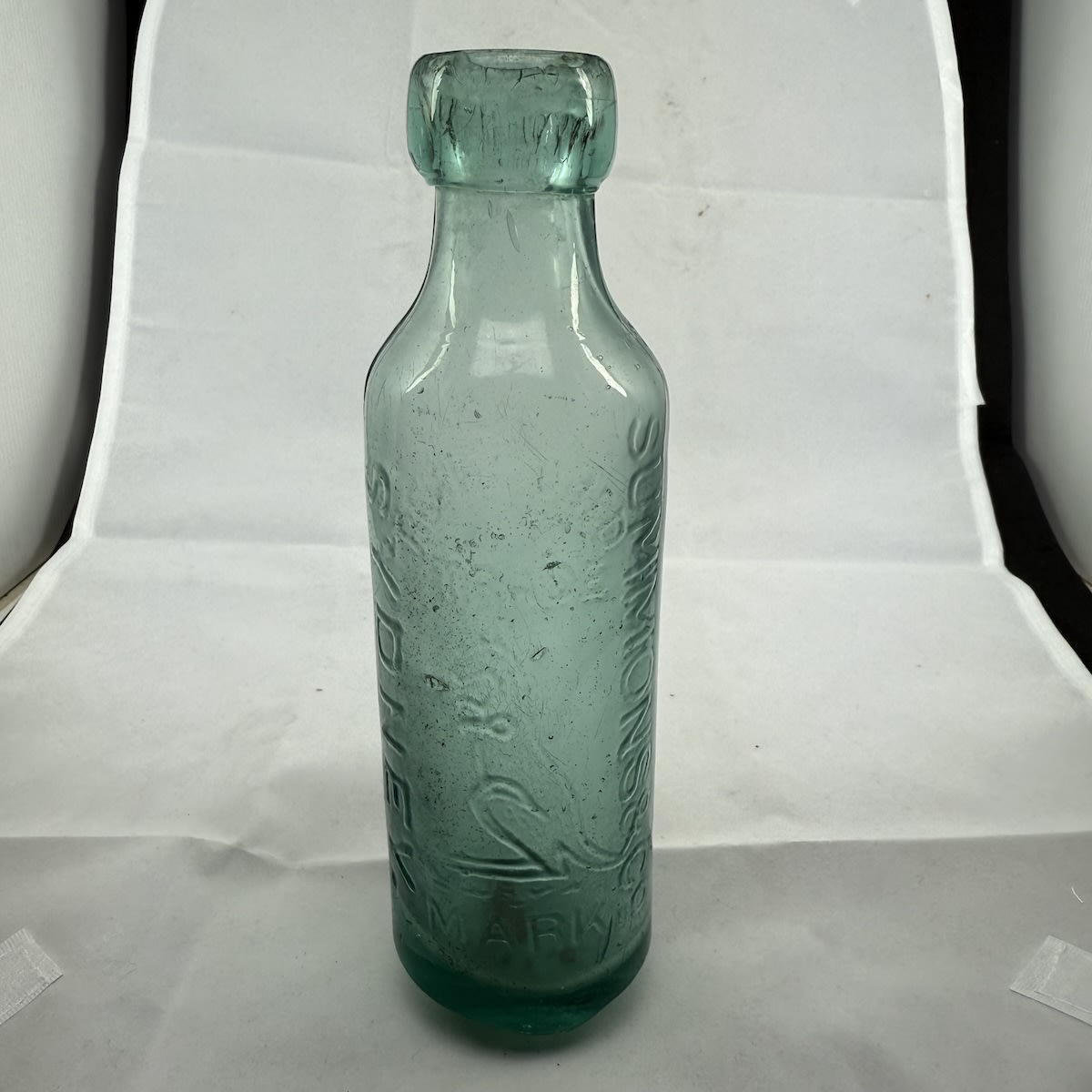 Blob top. Summons & Co., Sydney. Kangaroo. Pale Blue Aqua. 6 oz. (New South Wales)