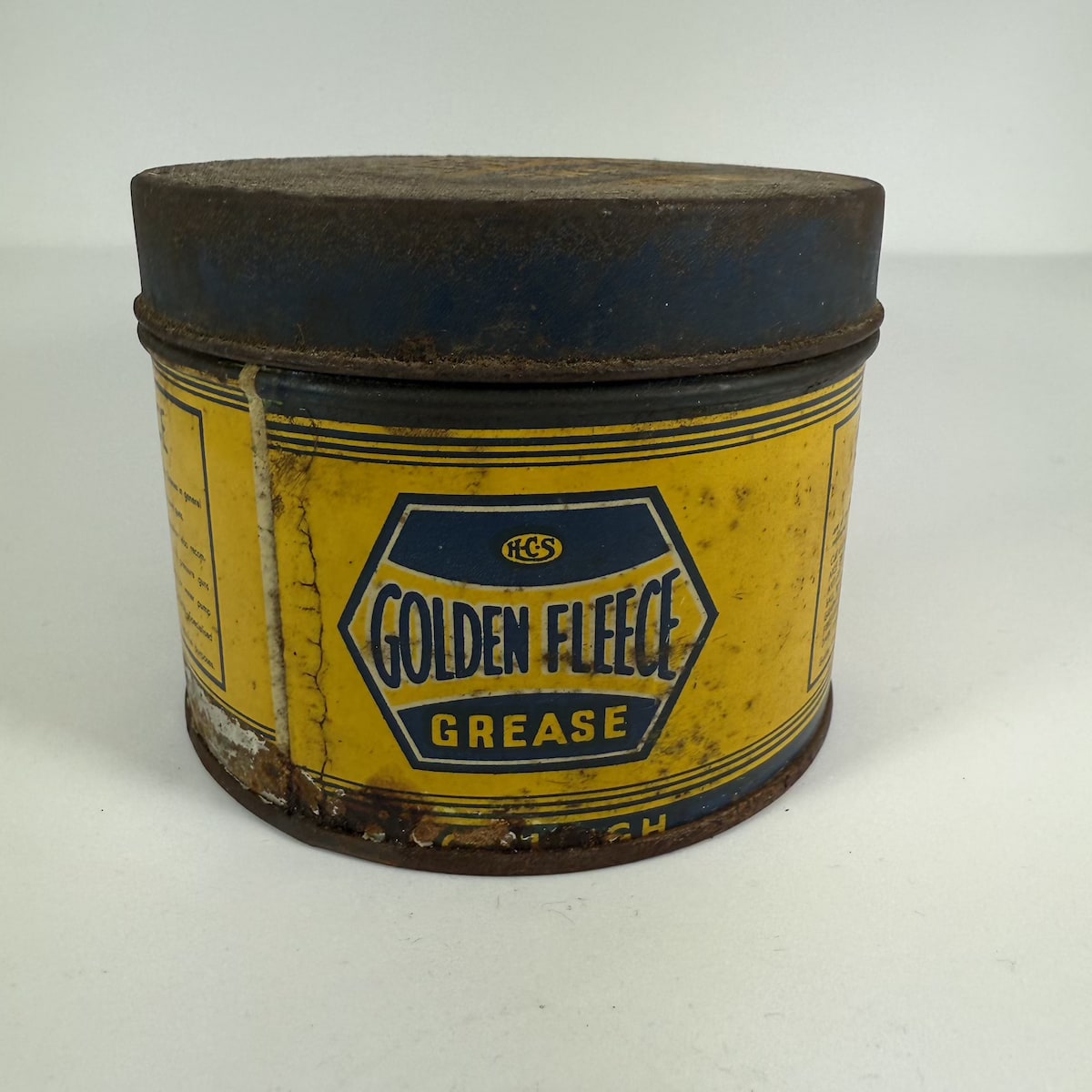 Golden Fleece Hex Grease Tin. H. C. Sleigh. Water pump.