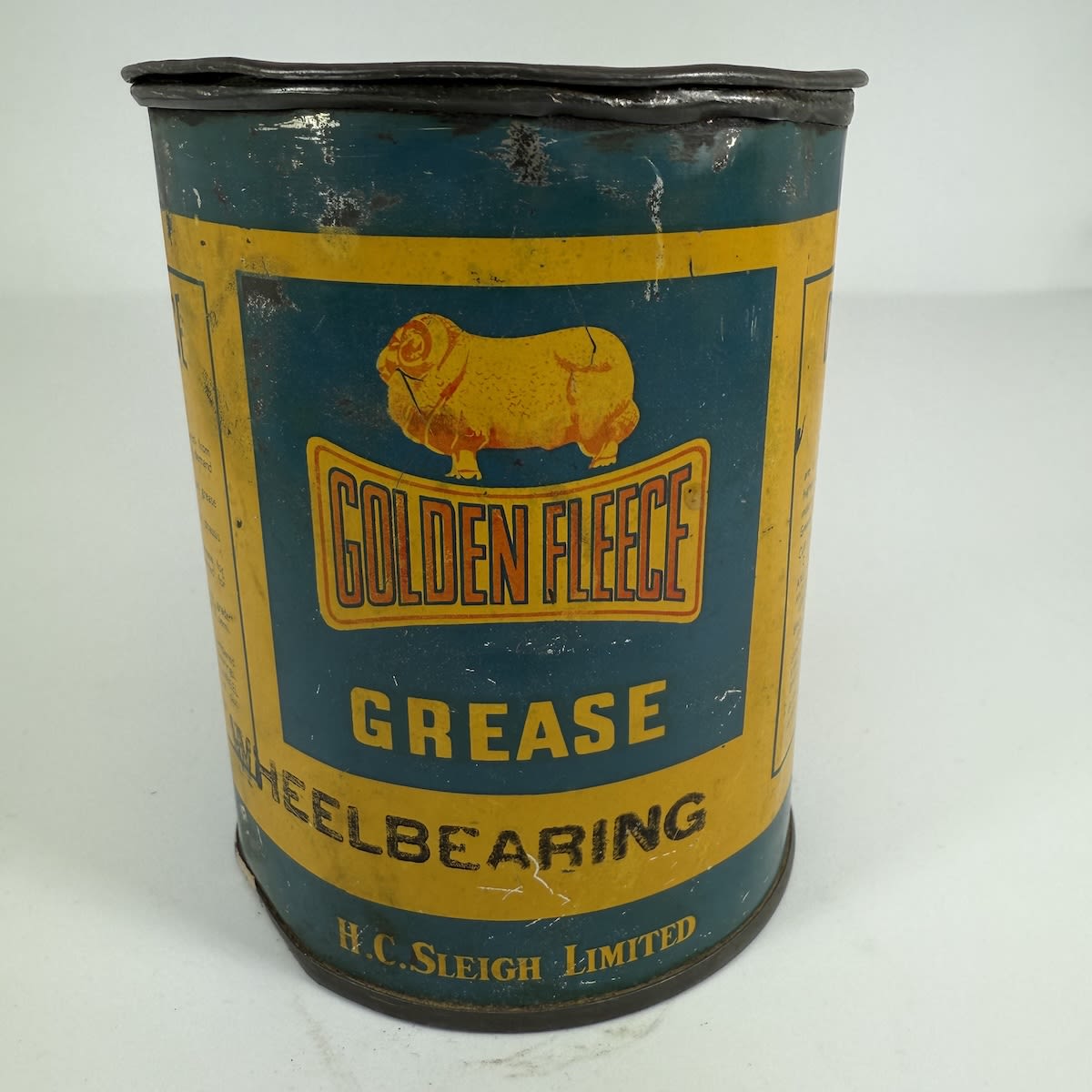 Golden Fleece Grease Tin. Ram. H. C. Sleigh Limited. Wheelbearing Grease.