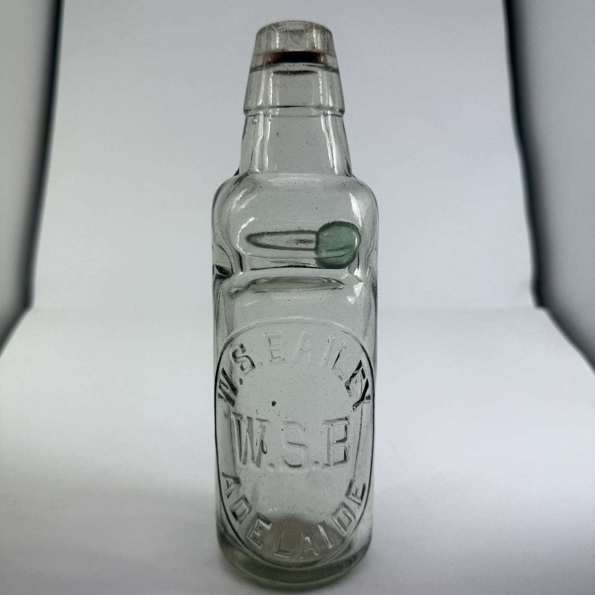 Codd. W. S. Bailey, Adelaide, W. S. B. All Way Pour. Clear. 6 oz. (South Australia)