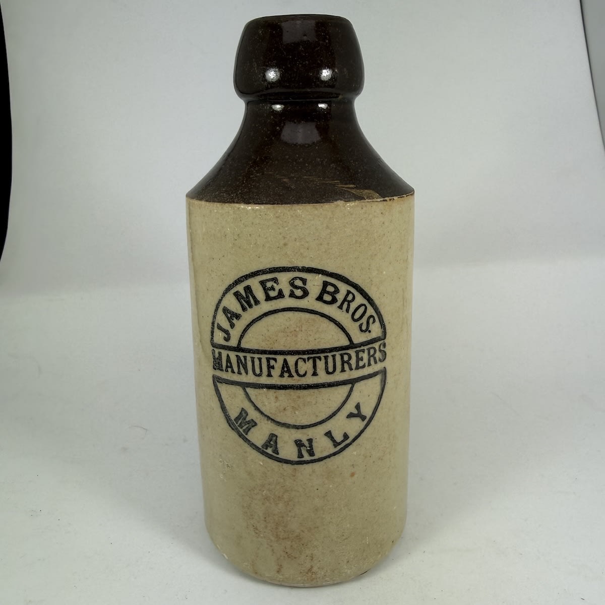 Ginger Beer. James Bros., Manly. R. Fowler 1913. Dark Brown Top. (New South Wales)