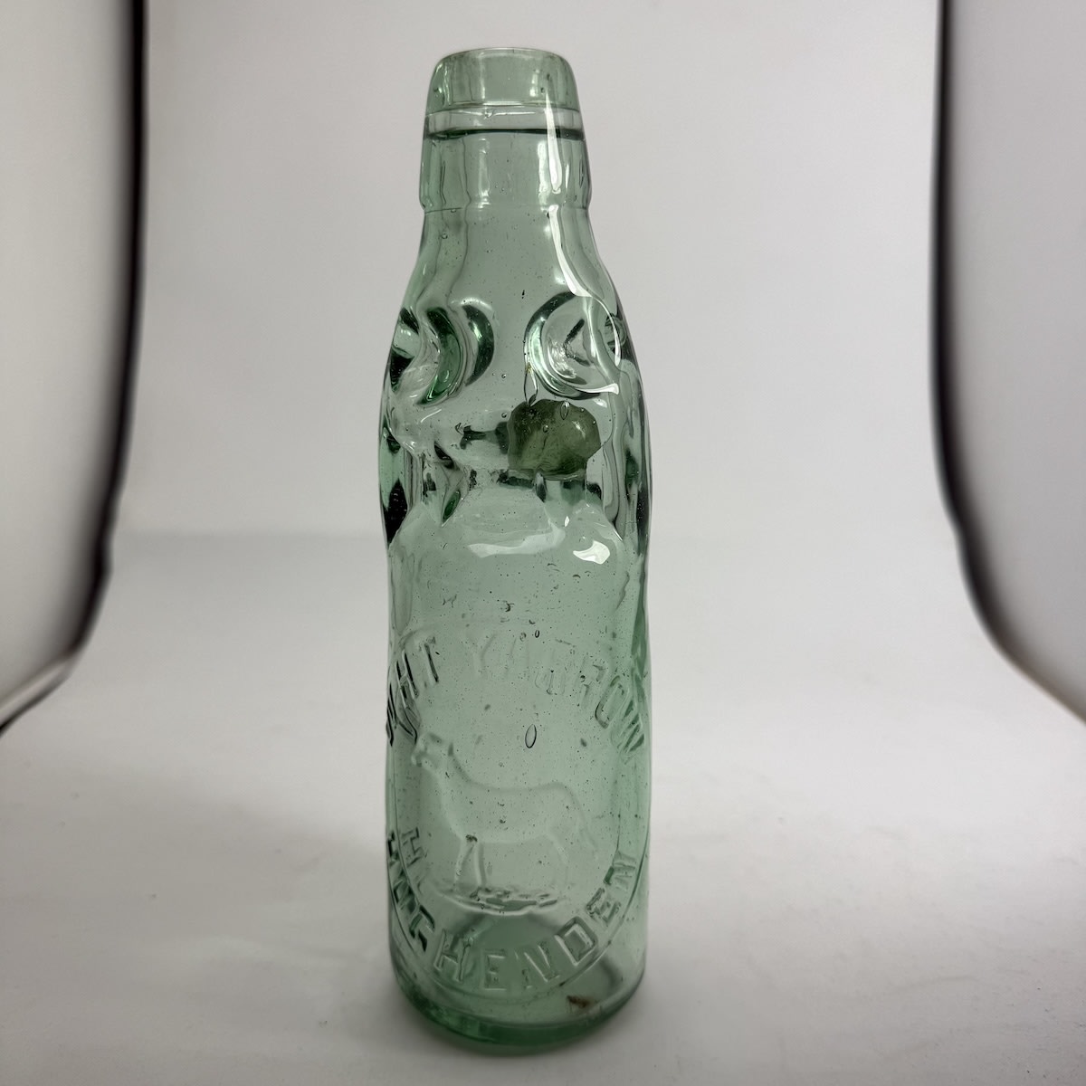 Codd. W. H. T. Yarrow, Hughenden. Sheep. Midson Patent Strengthening Lugs. Aqua. 6 oz. (Queensland)