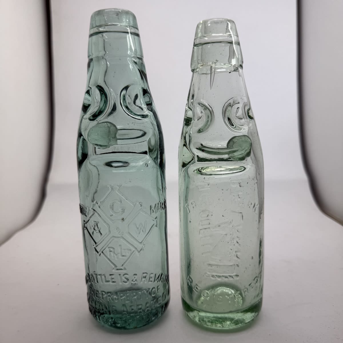 2 Small Codds: Geelong Aerated Waters Pty Ltd. 2. R. M. Goodfellow, Ballarat. Brefits makers. (Victoria)