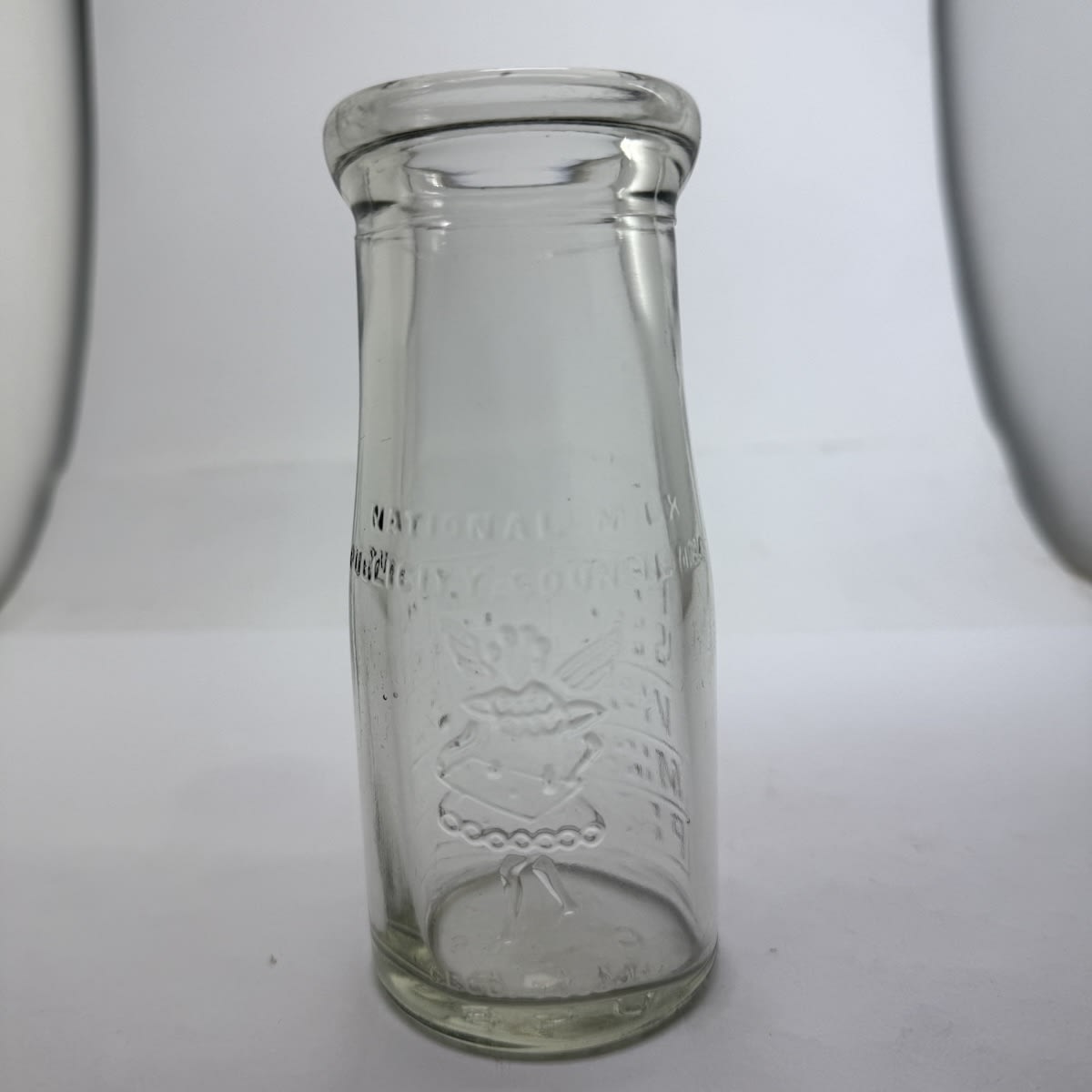 Milk. National Milk Publicity Council. Fanny Fat, Susie Sugar, Violet Vitamin, Minnie Mineral, Peter Protein. 1/3 Pint. (UK)