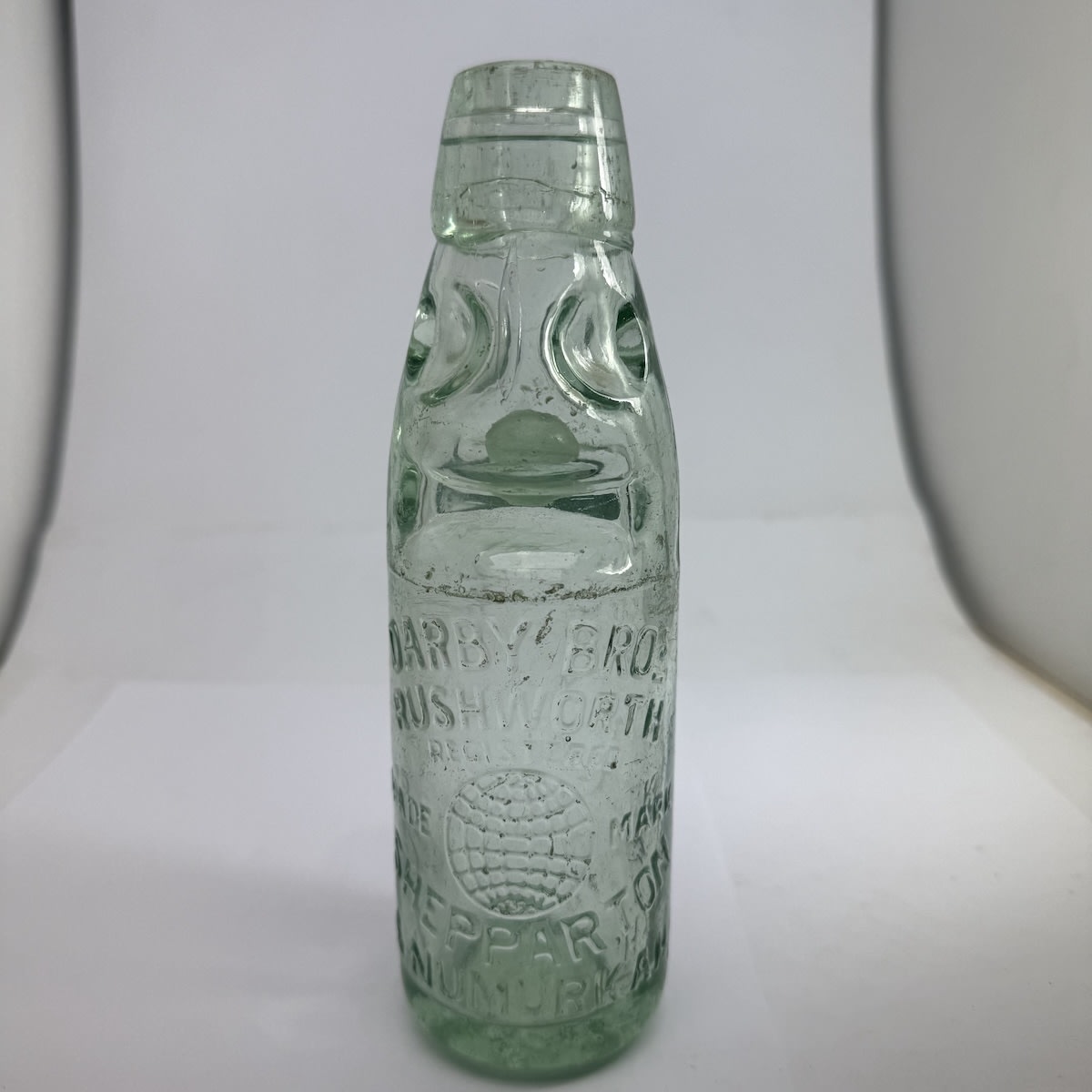 Codd. Darby Bros., Rushworth, Shepparton & Numurkah. Globe. Kilner Bros made, Base number 7498. Dobson. 6 oz. (Victoria)