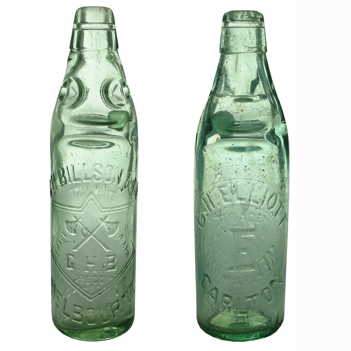 2 Codds: G. H. Billson & Co, Melbourne, St Kilda; G. H. Elliott, Carlton. (Victoria)
