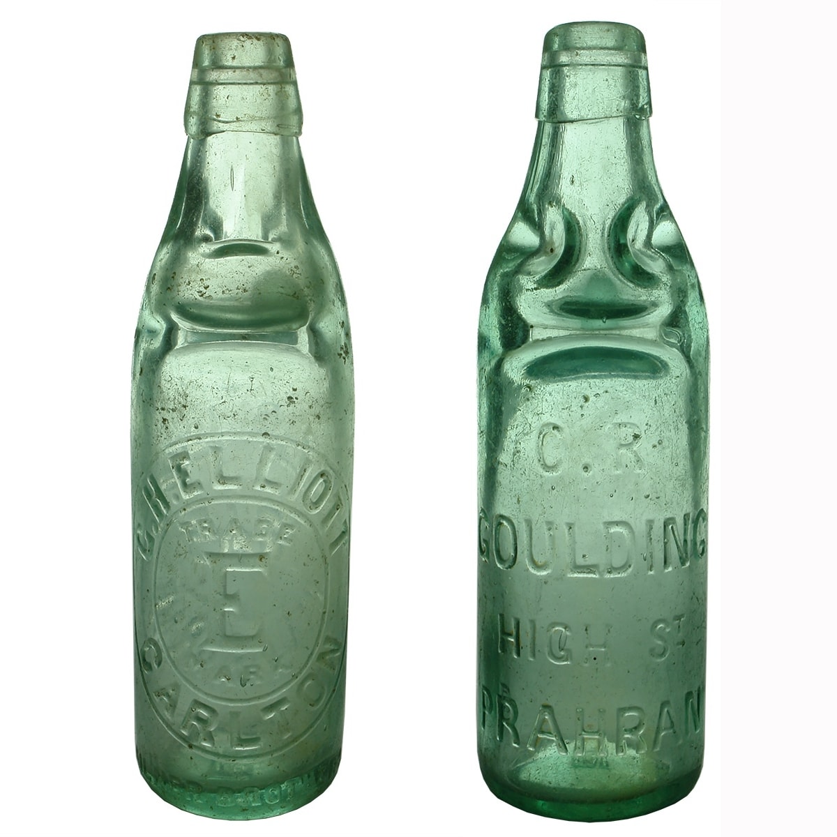 2 Codds: G. H. Elliott, Carlton, Melbourne. Kilner Bros made; C. R. Goulding, Prahran. 10 oz. (Victoria)