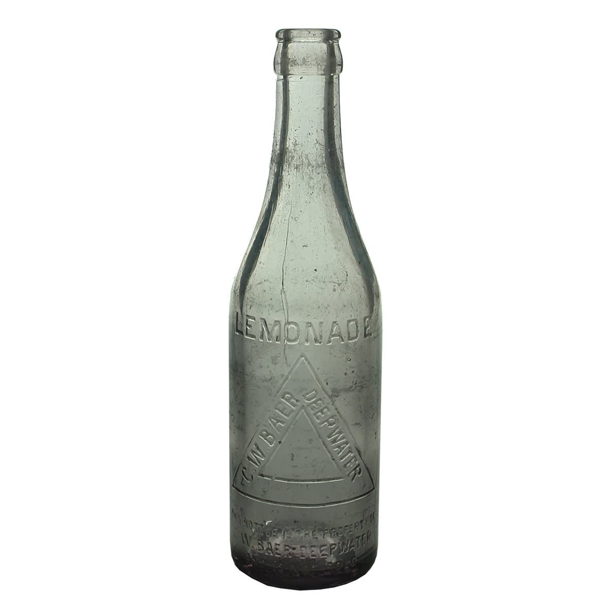 Crown Seal. C. W. Baer, Deepwater. Lemonade. Amethyst. 10 oz. (New South Wales)