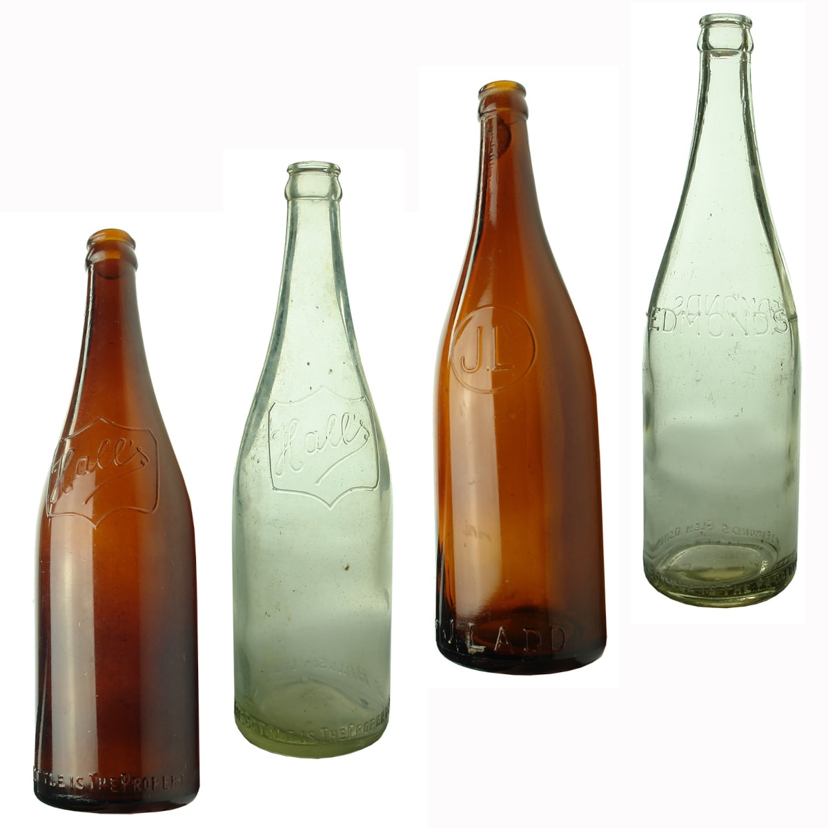 4 Large Crown Seals: 2 x Hall's Norwood; J. Ladd; Edmonds Glen Osmond. (South Australia)