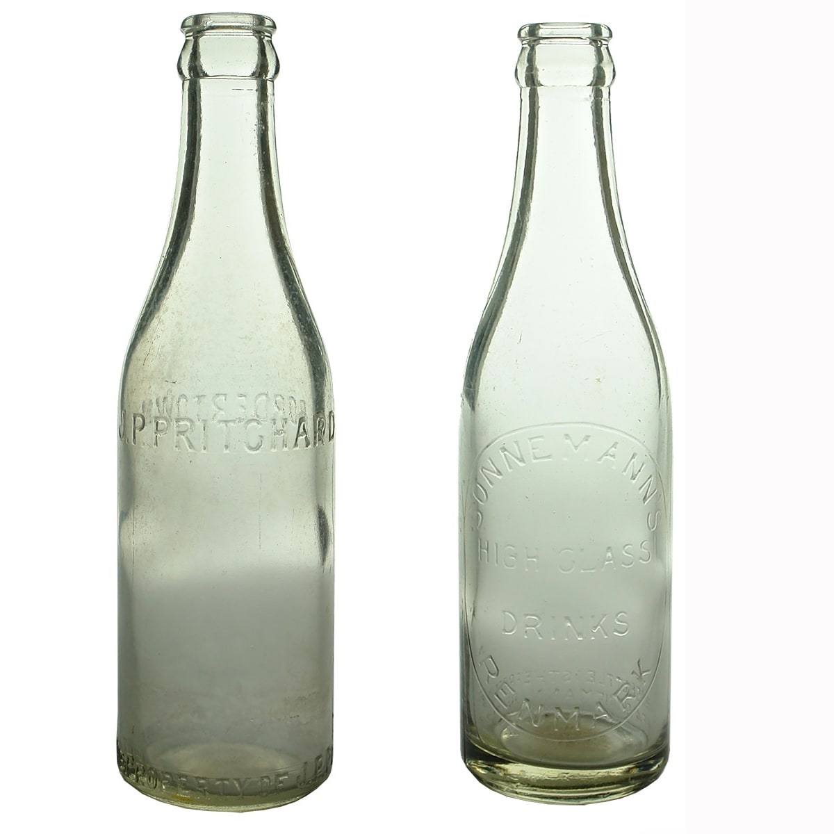 2 Crown Seals. J. P. Pritchard, Bordertown; Sonnemann's High Class Drinks, Renmark. (South Australia)