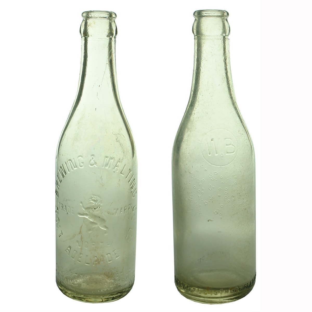 2 Crown Seals: Lion Brewing & Malting Co Ltd North Adelaide; Williams Breweries Kent Town. 10 oz. (South Australia)