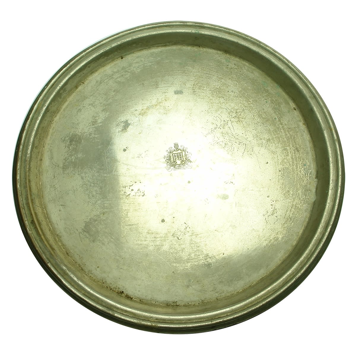 Large electroplated Serving Tray. Park Hotel. Thistle. Crest.