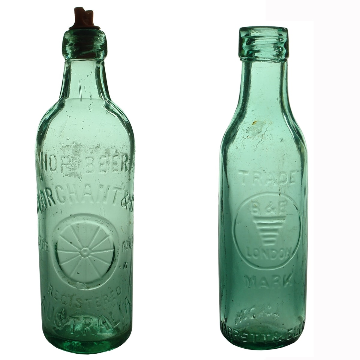 2 Internal Threads: Marchant & Co Australia Hop Beer; Barrett & Elers, London.