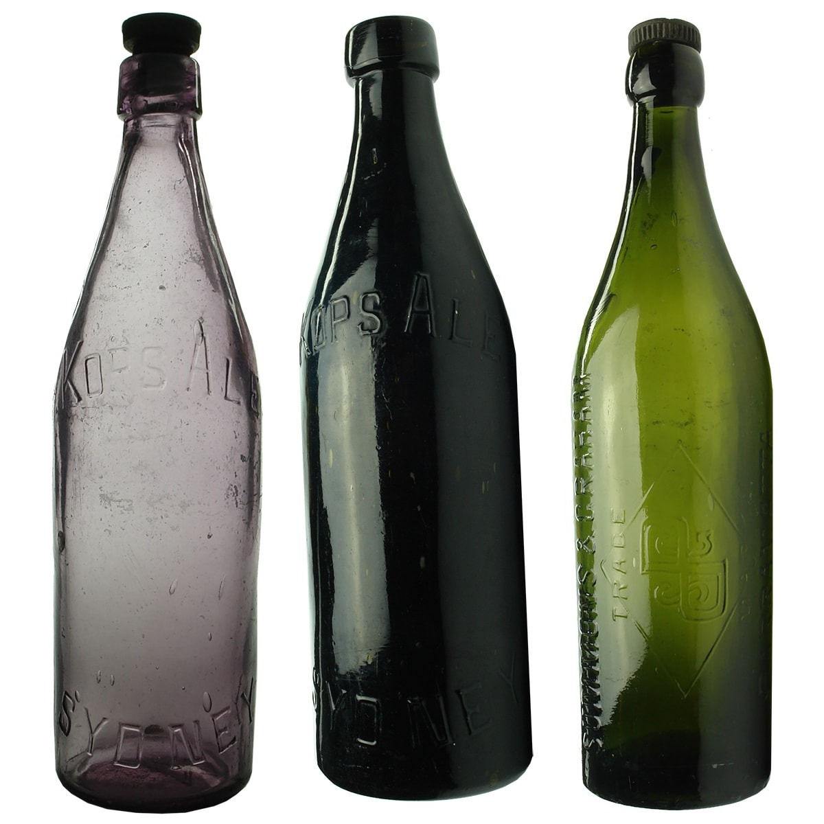 3 Internal Threads: Kops Ale Sydney (Amethyst); Kops Ale Sydney (Black); Summons & Graham Parramatta. (New South Wales)