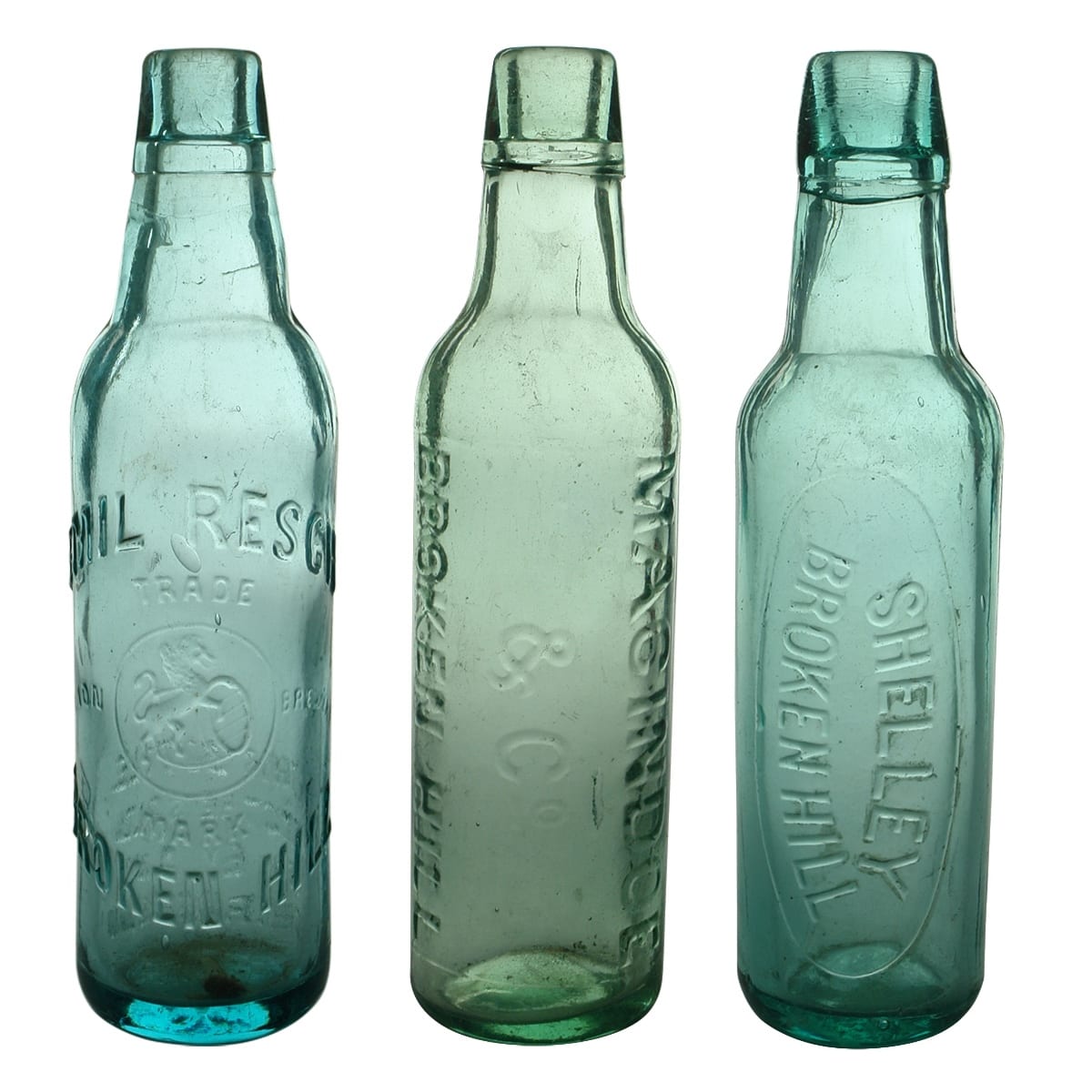 3 Broken Hill Lamonts. Emil Resch; Macindoe & Co; Shelley. (New South Wales)