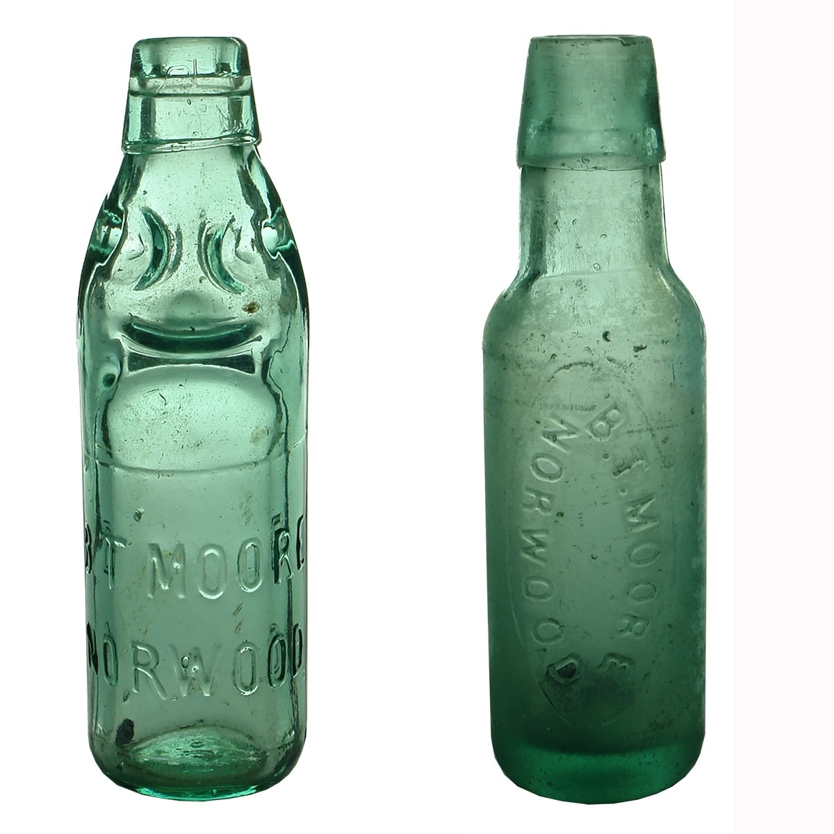 2 Aerated Waters: Both B. T. Moore, Norwood. Codd & Lamont. 6 oz. (South Australia)