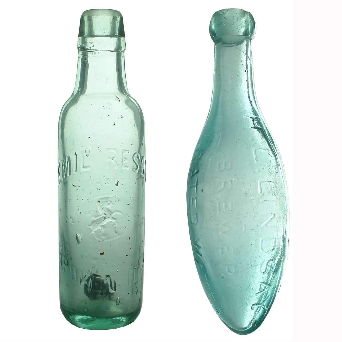 2 Aerated Waters: Emil Resch, Broken Hill. Lamont; H. L. Lindsay, Hay. Torpedo. (New South Wales)