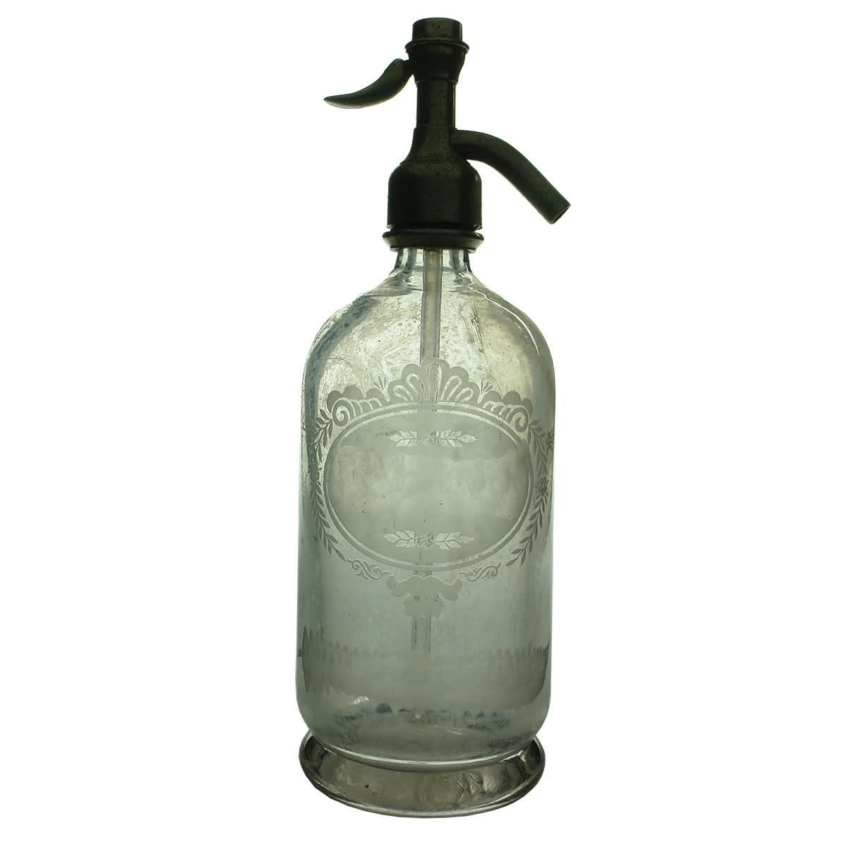Soda Syphon. Originally a P. G. Dixon & Co but that has been scrubbed out. Geo. Hall & Sons Ltd Norwood etched in script to the back. (South Australia)
